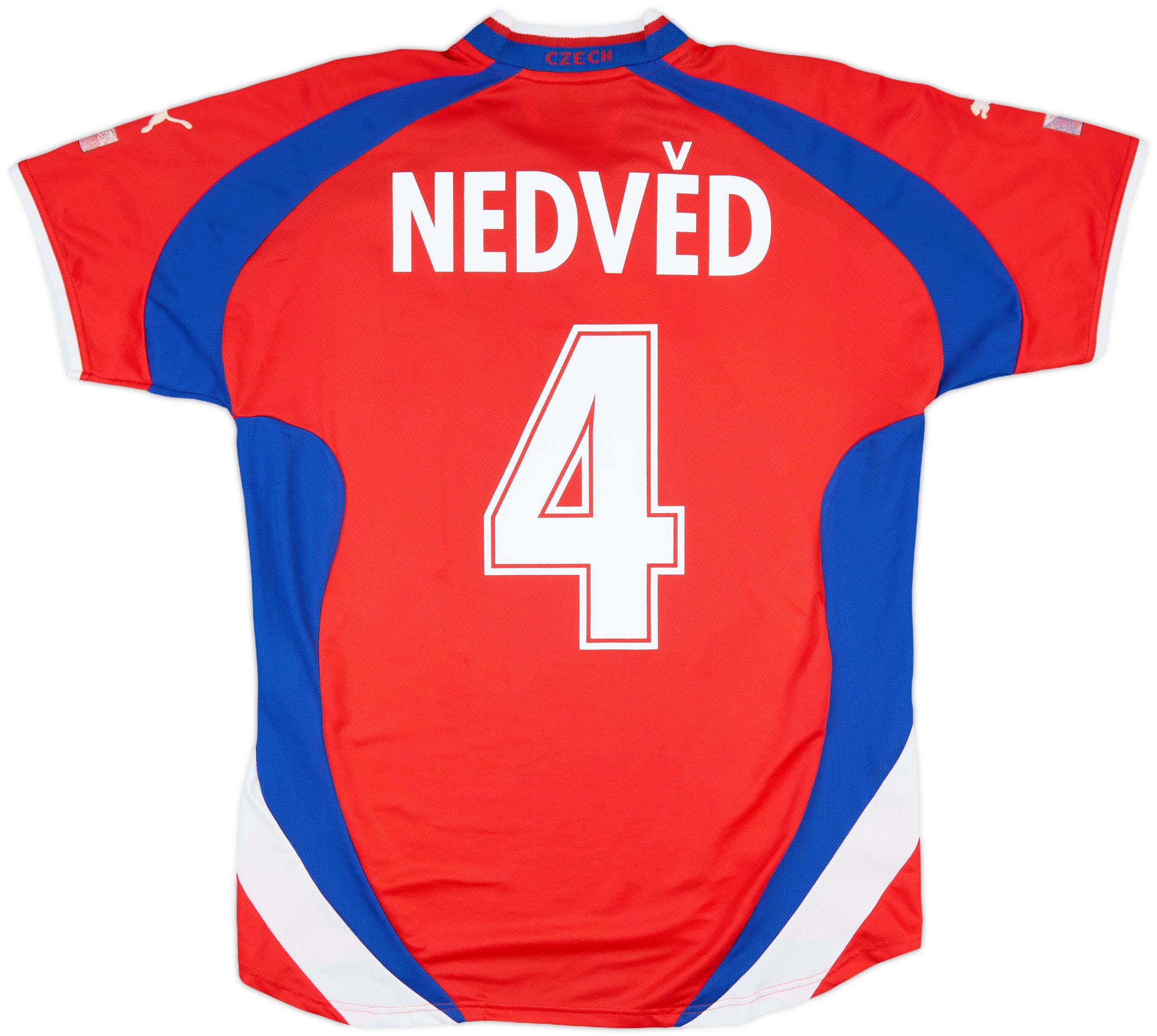 2000-02 Czech Republic Home Shirt Nedved #4 - 8/10 - (L)