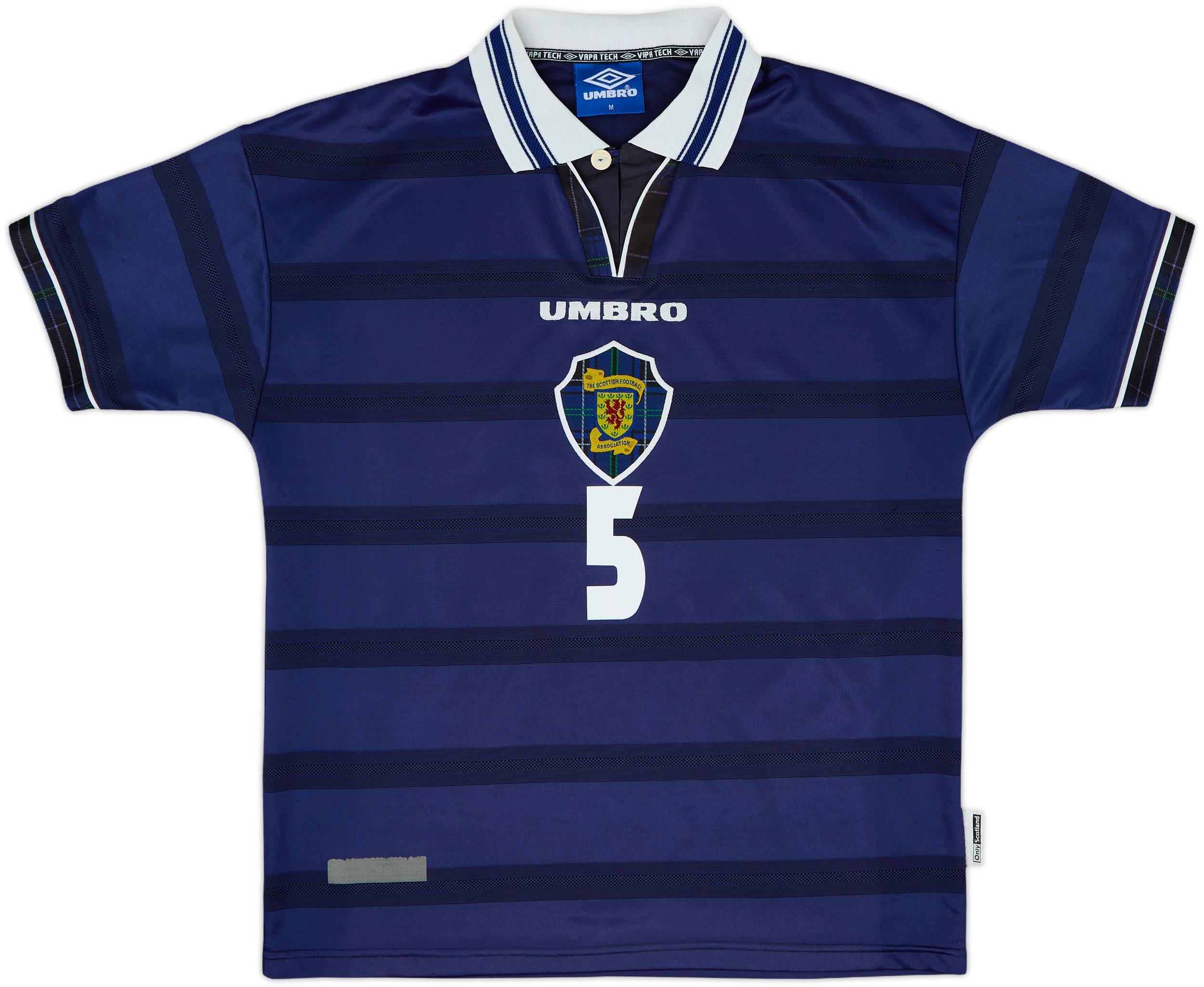 1998-00 Scotland Home Shirt Hendry #5 - 9/10 - (M)