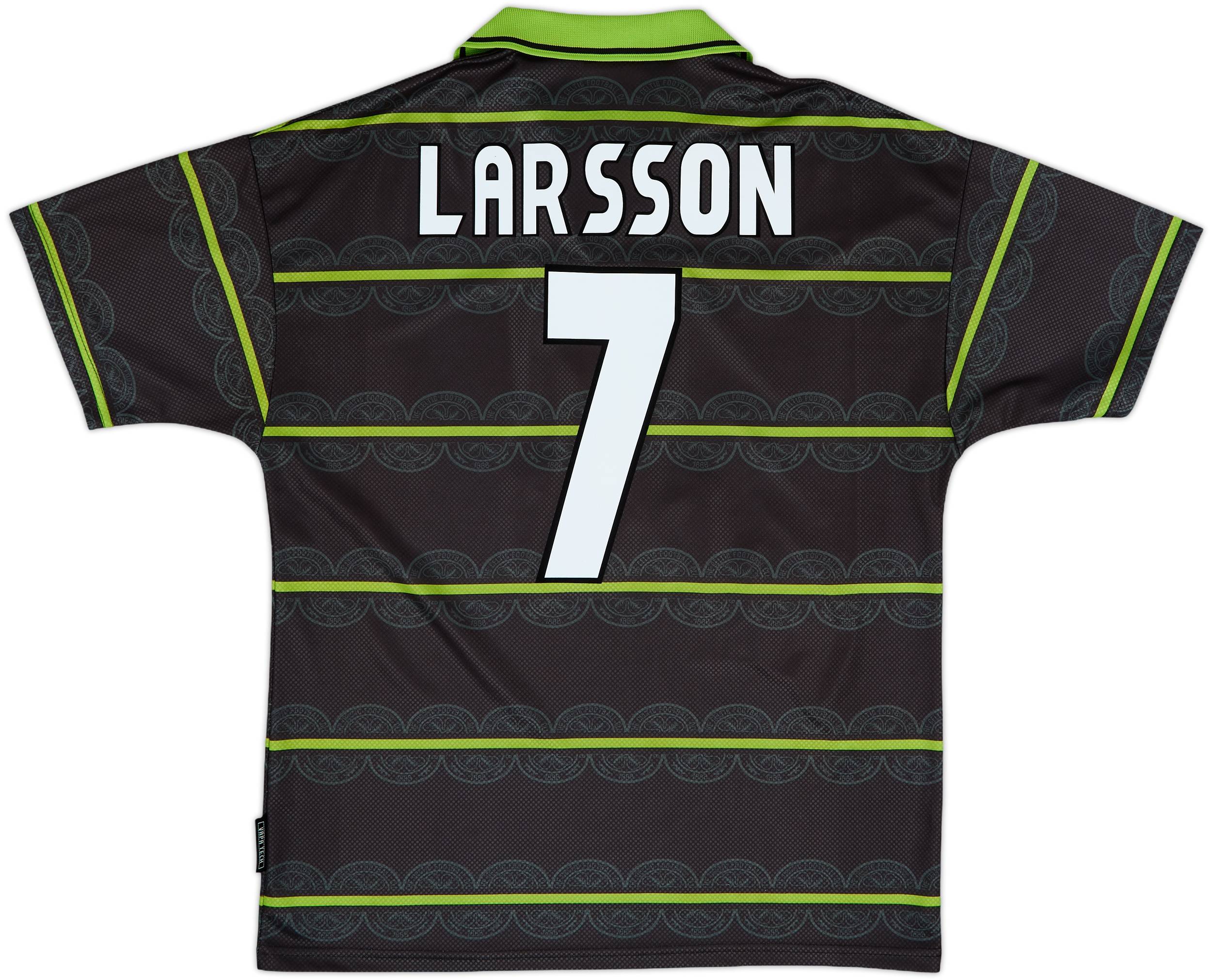 ウェア Celtic 1998/99 Home Uniform #7 LARSSON 1997-99 Celtic Home Shirt Larsson #7 - 9/10 - (XXL)