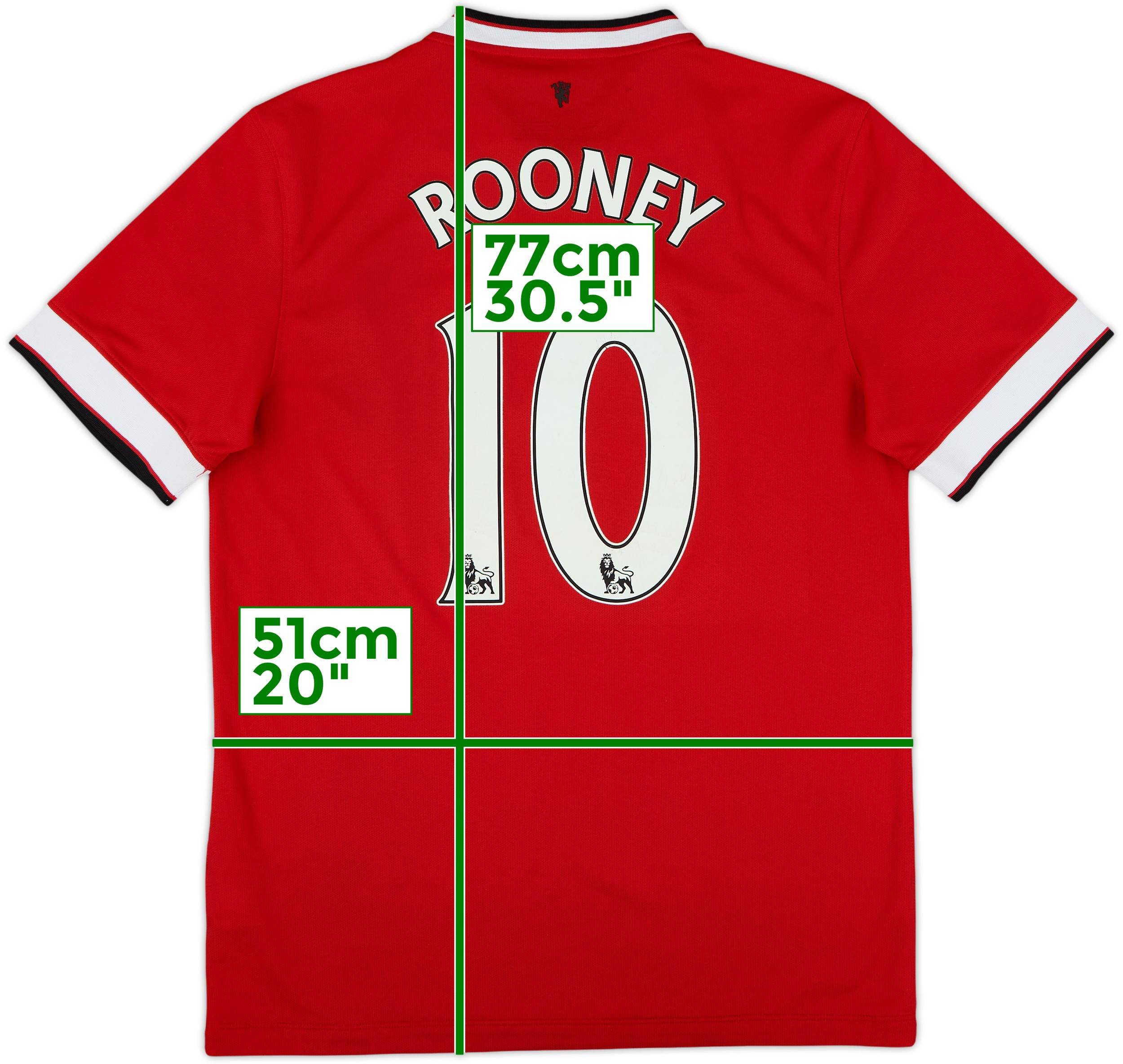 超歓迎された Rooney Shirt Home United Manchester 2014-15 #10 (M) - 7/10 - ウェア