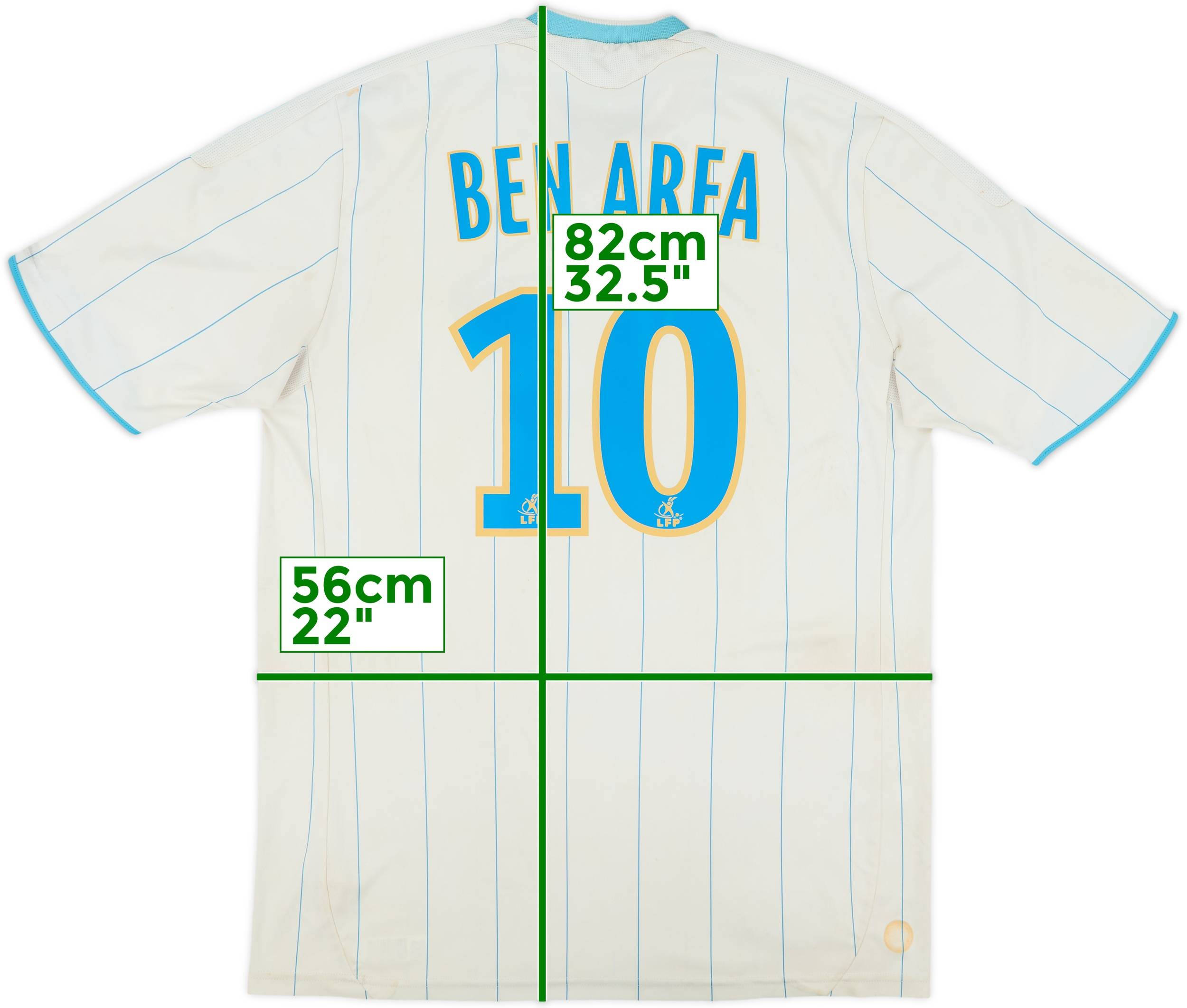 独特な 2009-10 Olympique (L) - 5/10 - #10 Arfa Ben Shirt Home Marseille シャツ