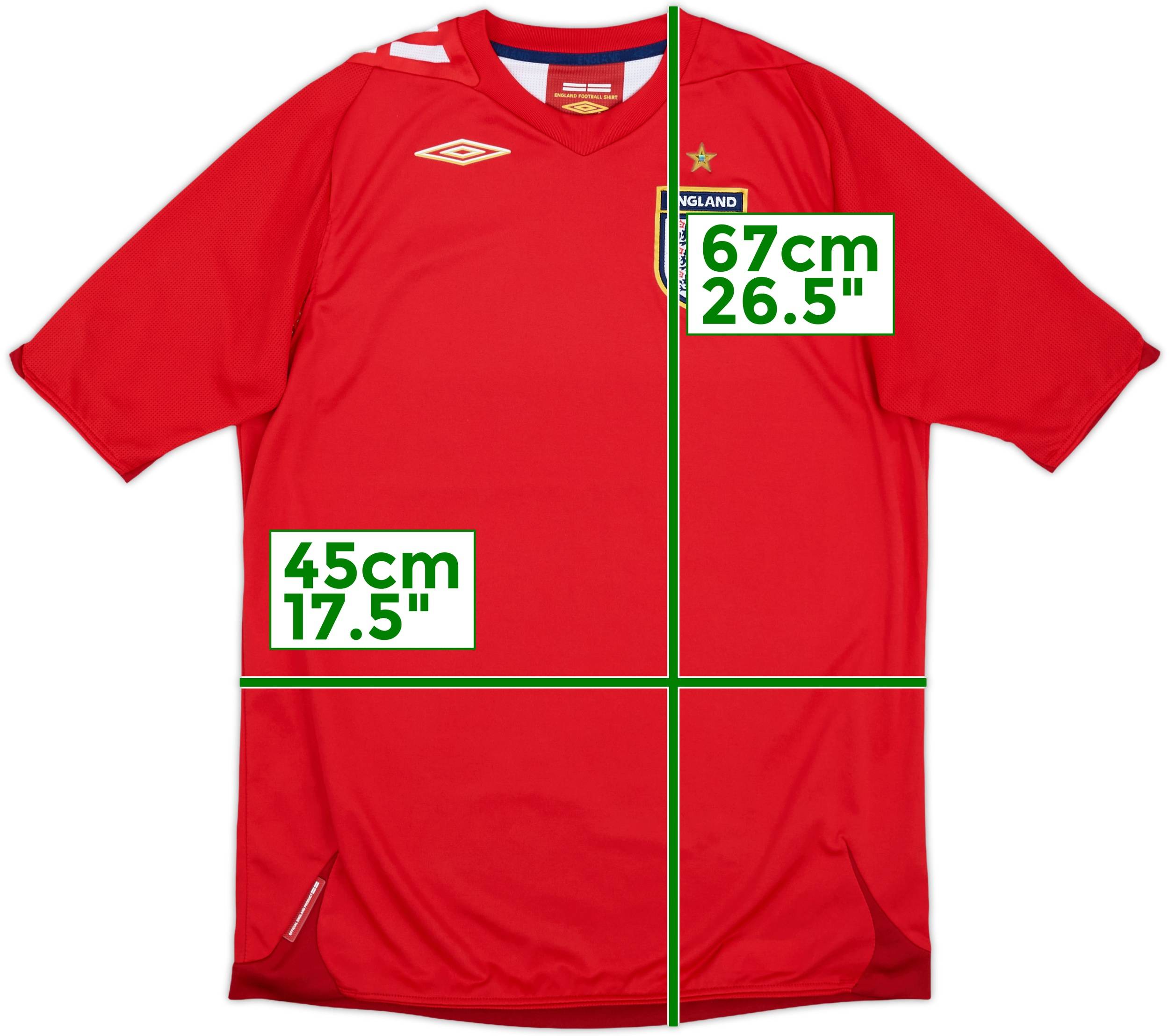 2006-07 イングランド代表 ゲームシャツ UMBRO 2006-07 England Umbro Training Shirt - 8/10 - (XXL)