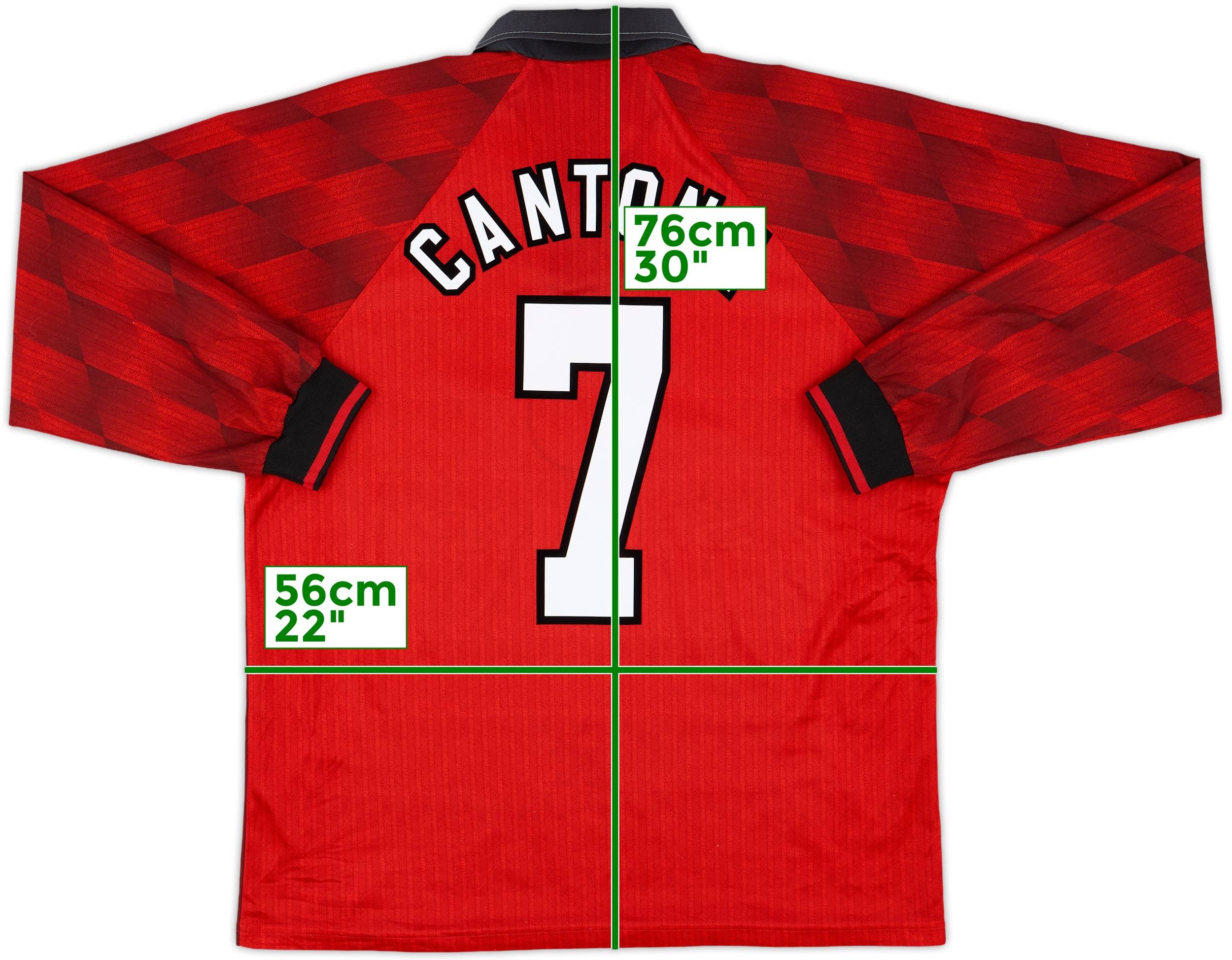 ウェア Manchester United 1996 L/S Home Uniform 1996-98 Manchester United Home Shirt Beckham #10 - 6/10 - (XXL)