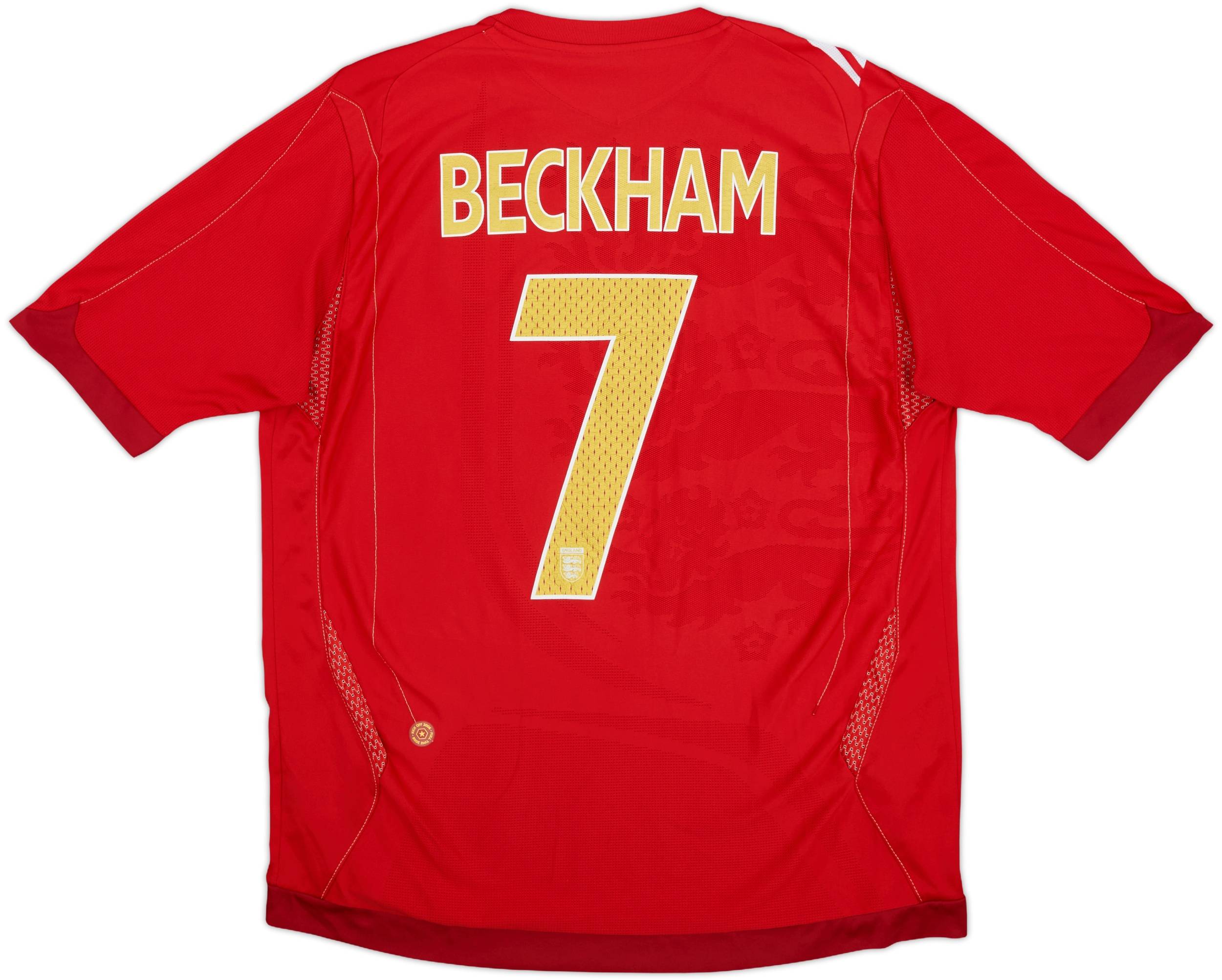 2004-06 England Away L/S Shirt Beckham #7 (M)