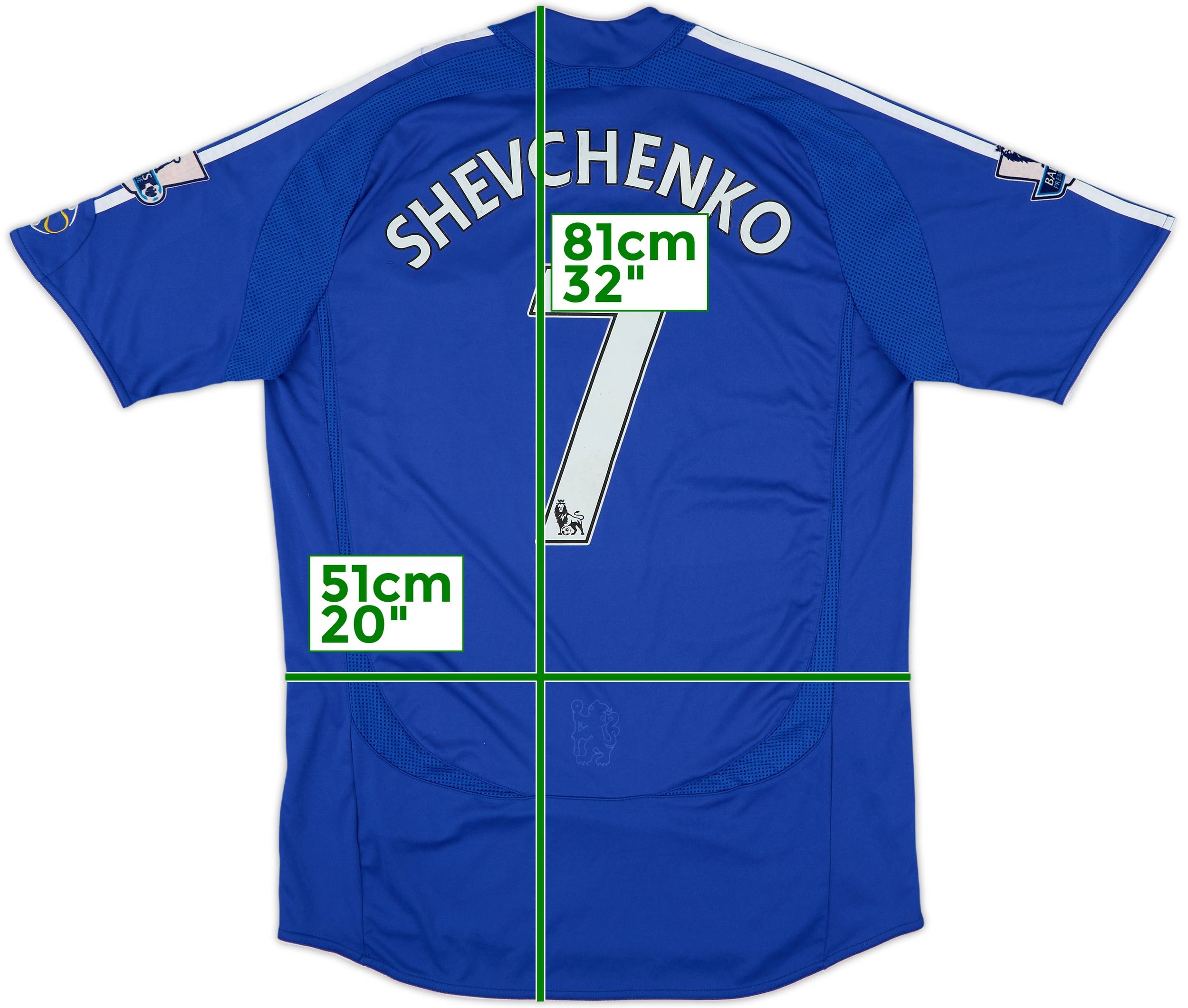 正規代理店 Shirt Home Chelsea 2006-08 Shevchenko (M) - 7/10 - #7 記念グッズ