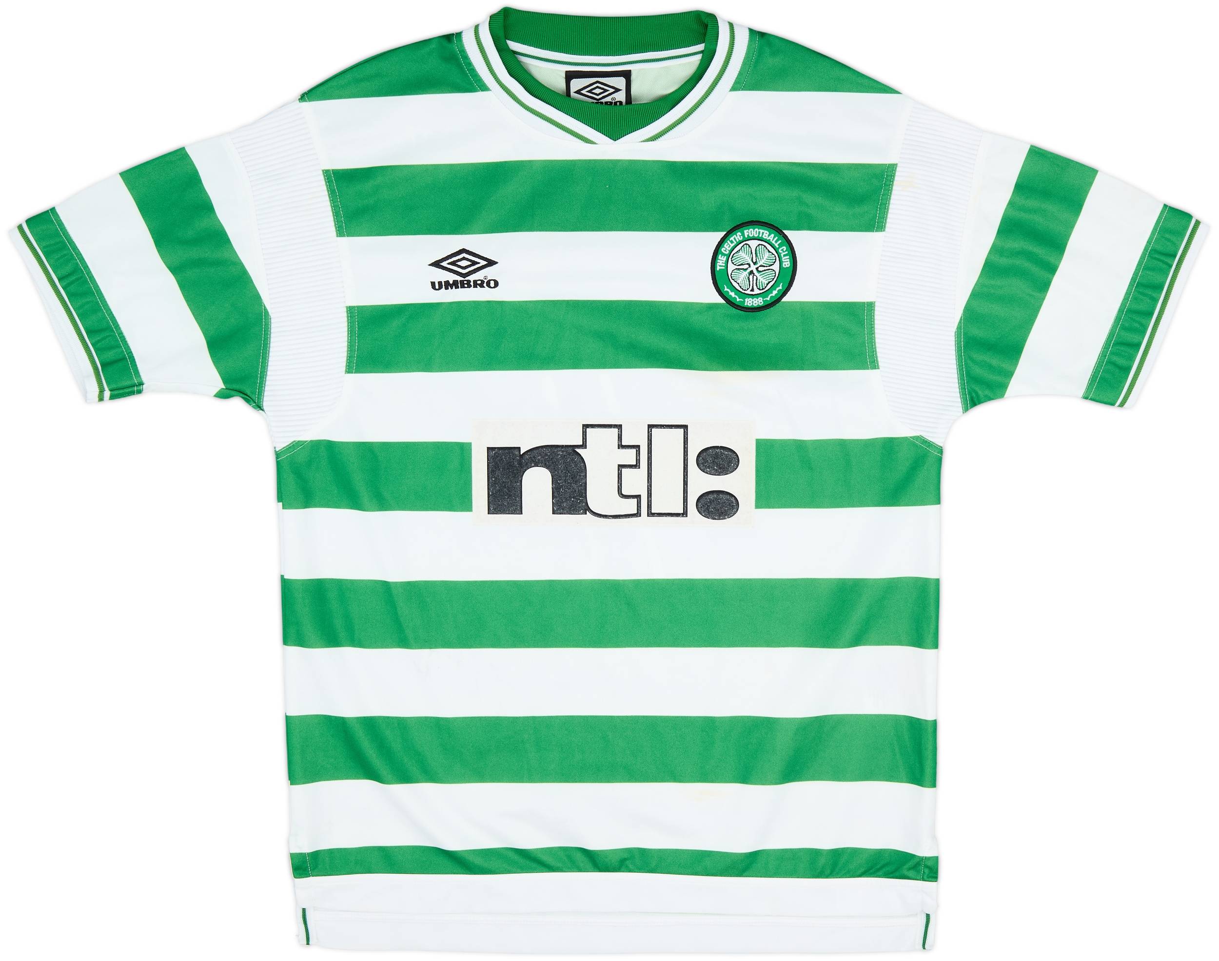 1999-01 Celtic Home Shirt Larsson #7 - 7/10 - (M)