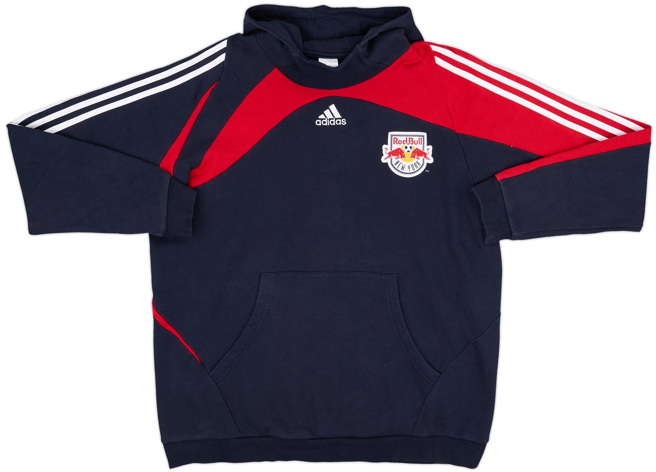 BULL369 2008-09 New York Red Bulls adidas Hooded Top - 8/10 - (XXL)