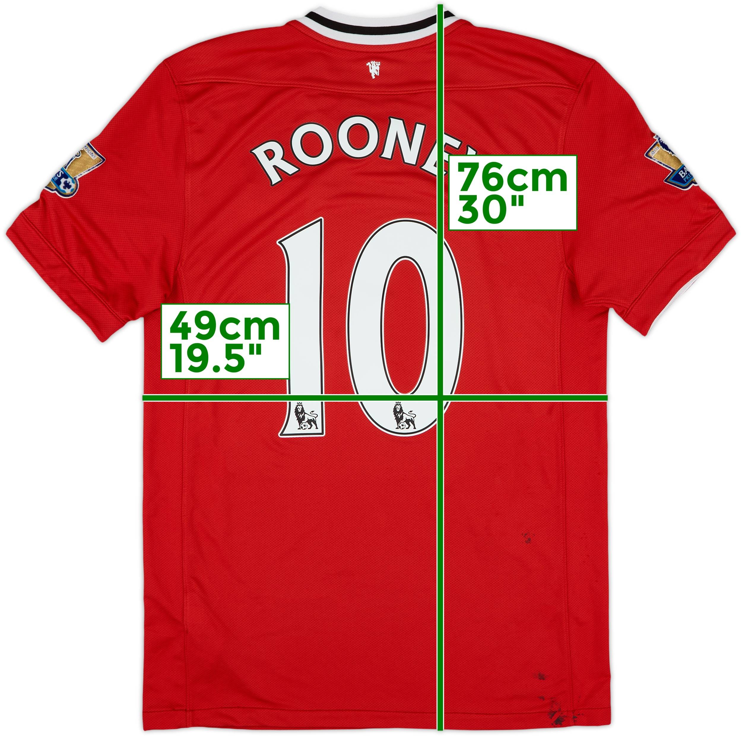 2012-13 Manchester United Home Shirt Rooney #10 - 6/10 - (L