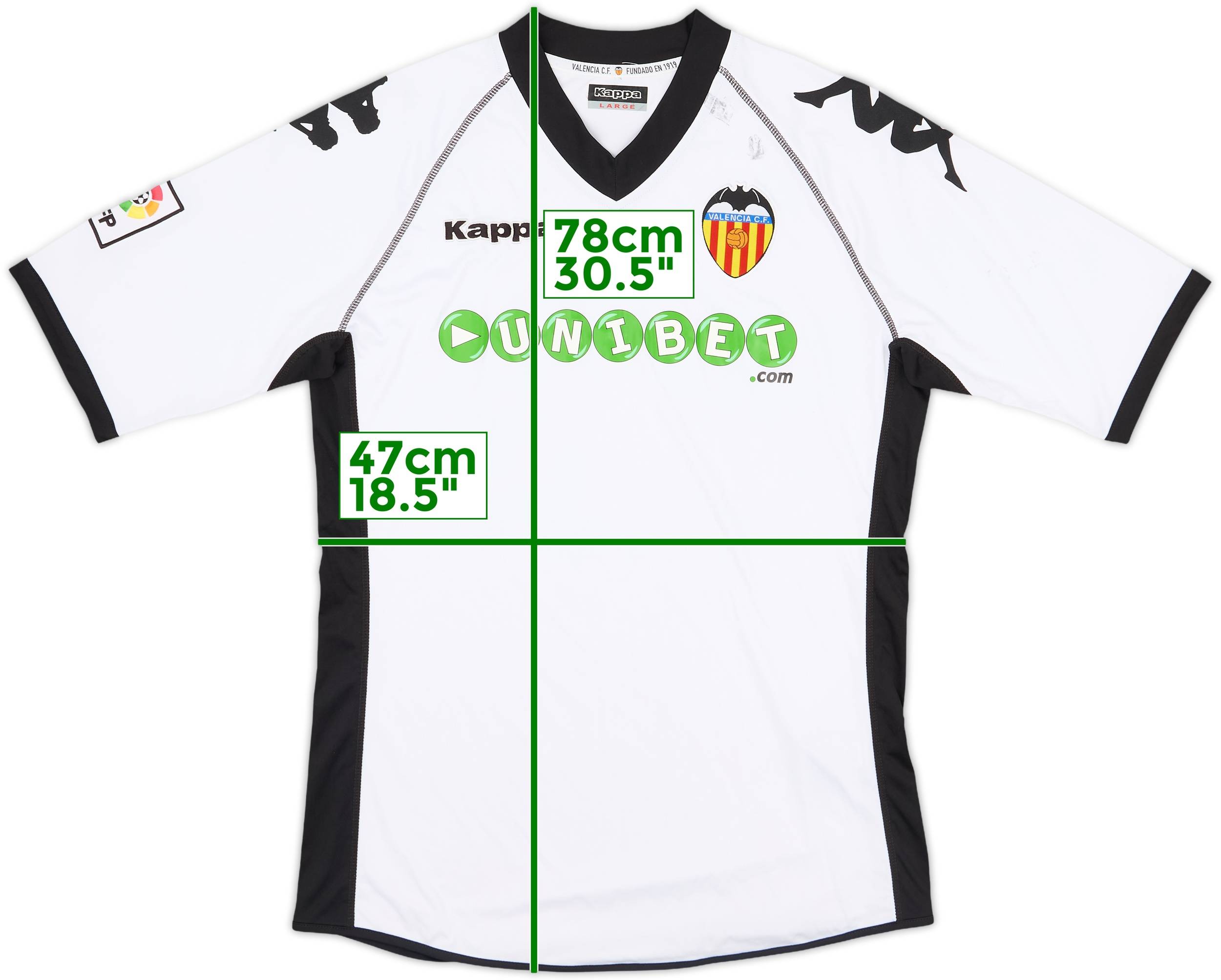 2010-11 Valencia Home Shirt - 6/10 - (L)