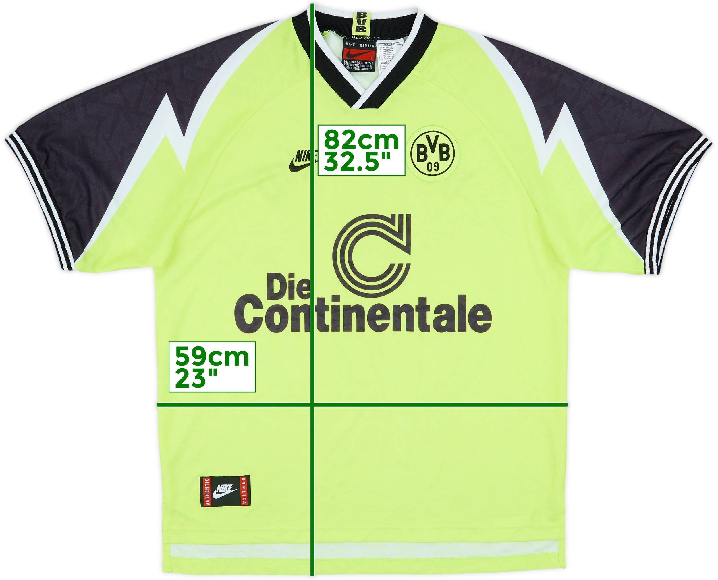 1995-96 Borussia Dortmund Home Shirt - 8/10 - (XL)