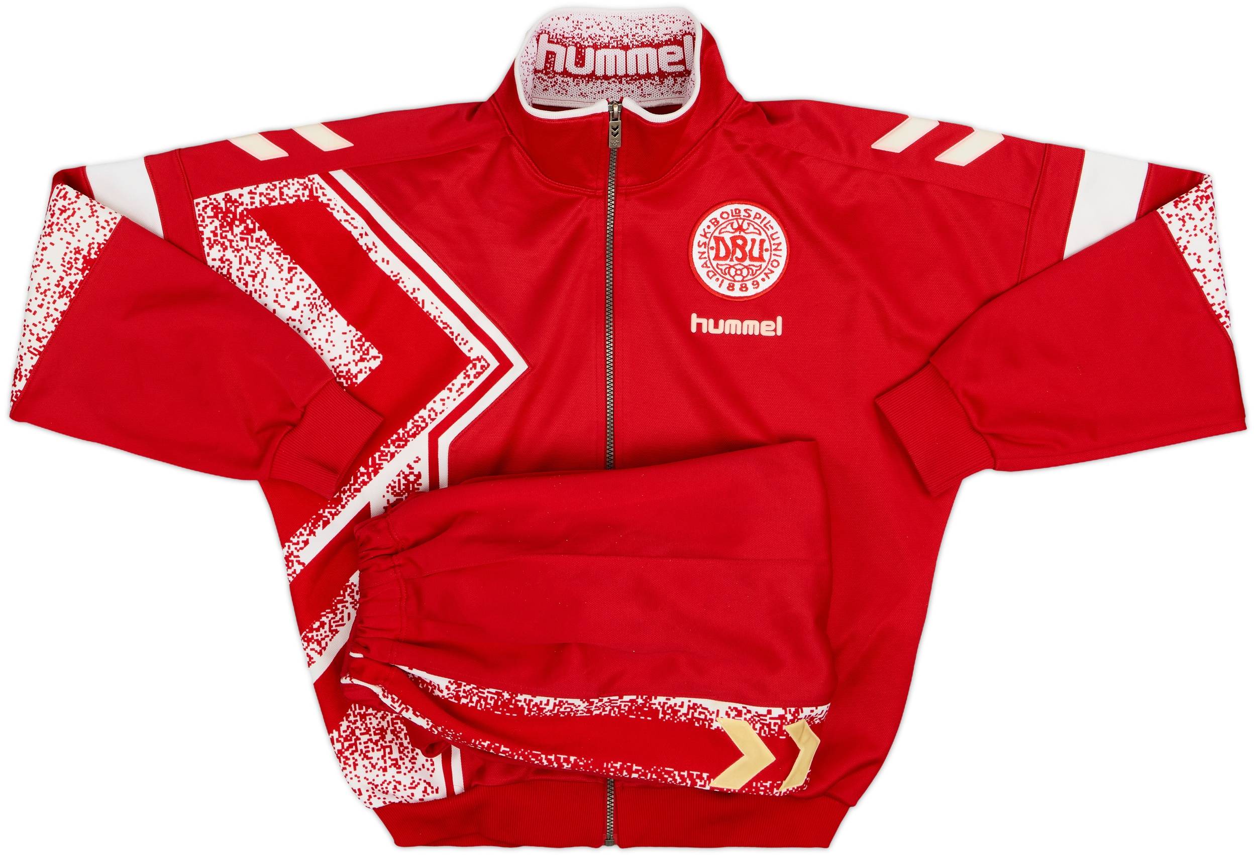 新品未使用　hummel　1995~96 デンマーク代表　セットアップ 1995-96 Denmark Hummel Tracksuit - 8/10 - (L)