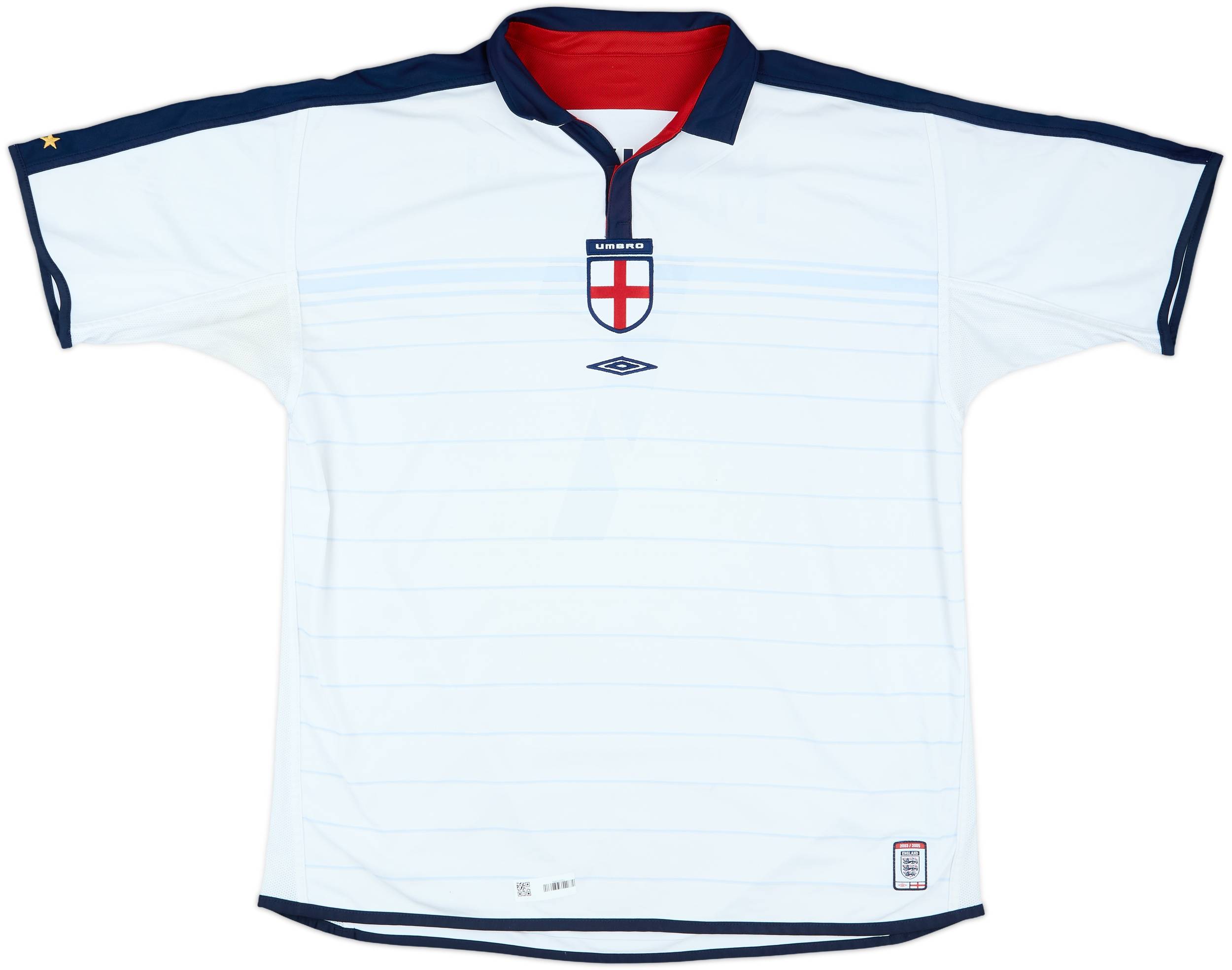 2003-05 England Home Shirt Beckham #7 - 5/10 - (XXL)