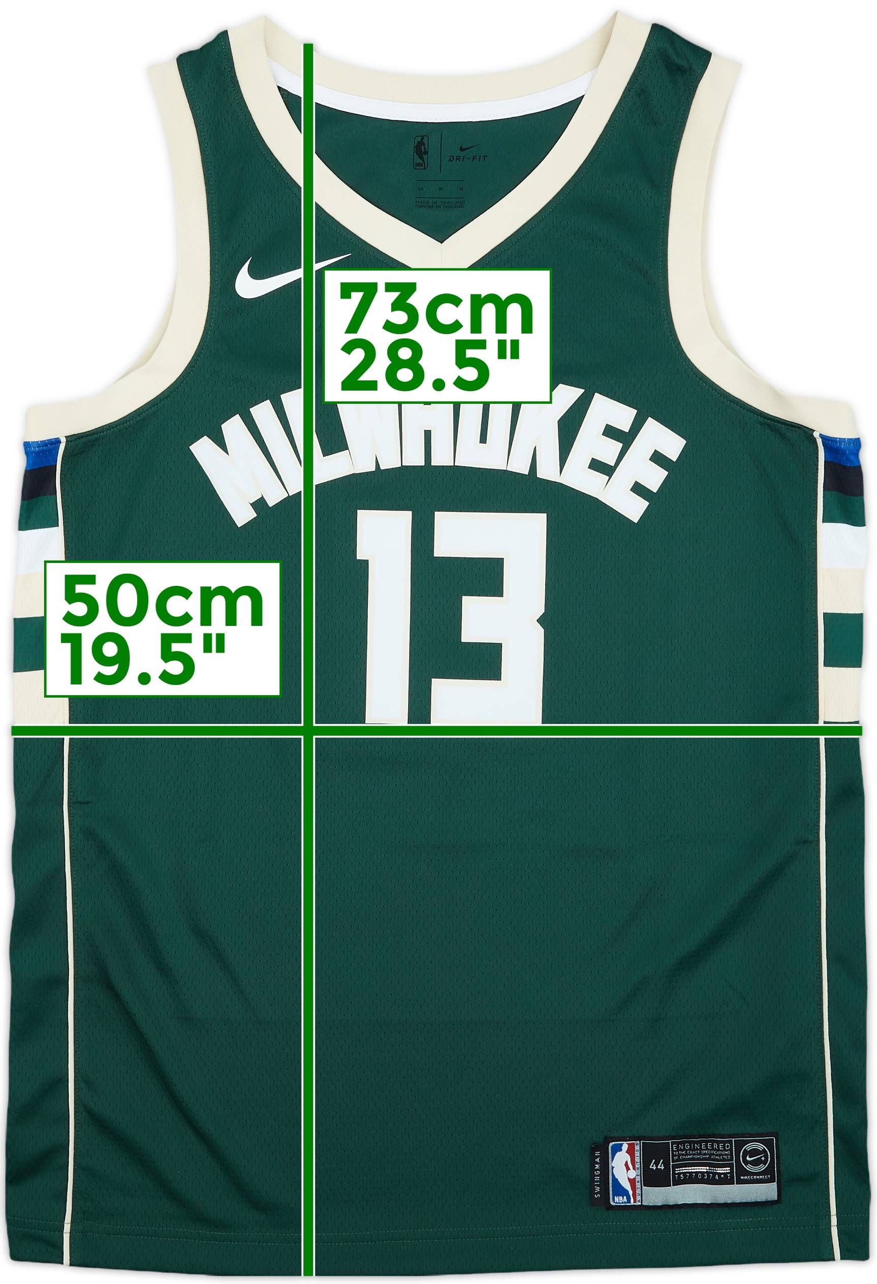 NIKE × MILWAUKEE \"BROGDON 13\" XXL ゲームシャツ NIKE × MILWAUKEE BROGDON 13 XXL ゲームシャツ
