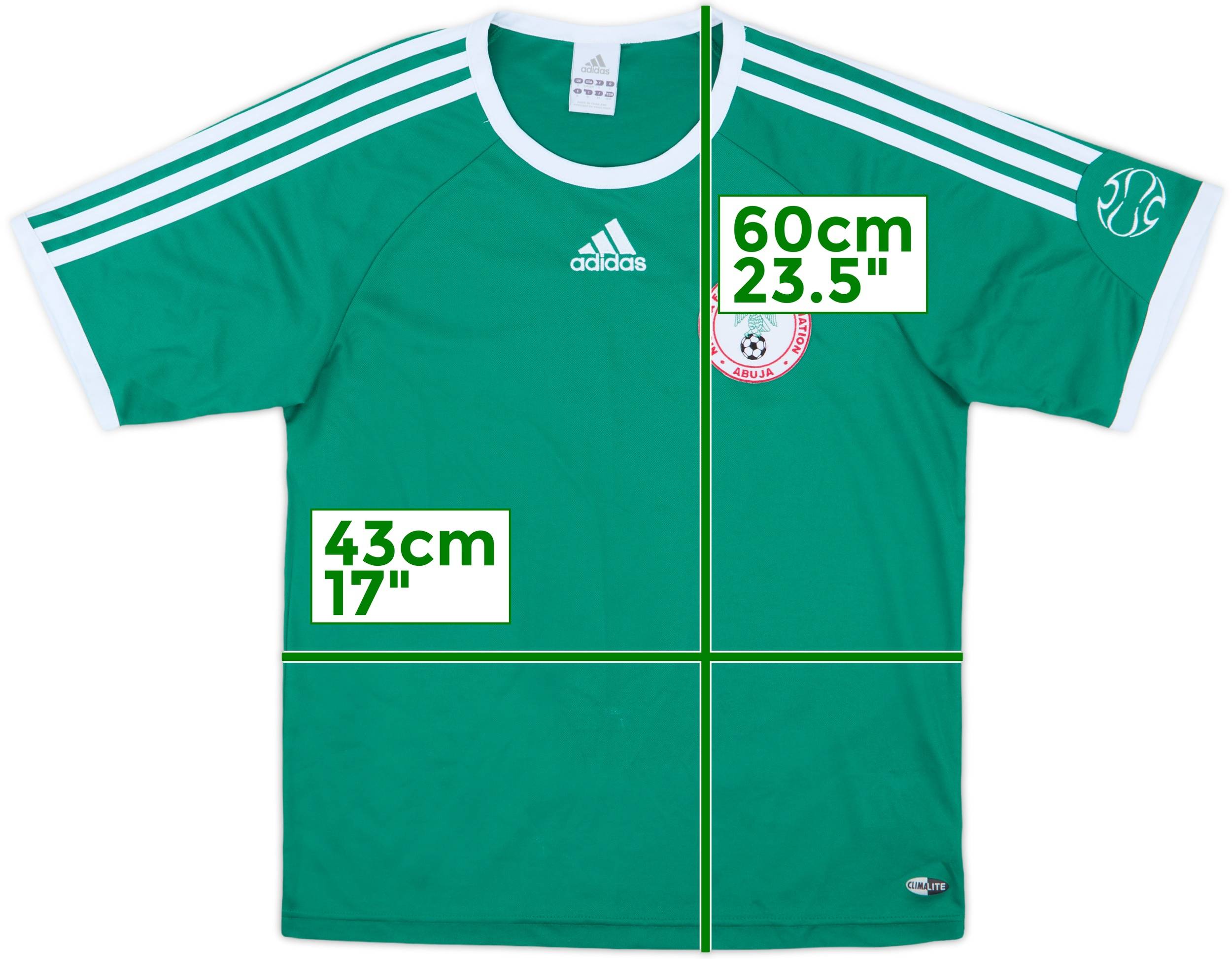 Y2K Nigeria 06 Africa Cup of Nations Adidas Away Jersey Size