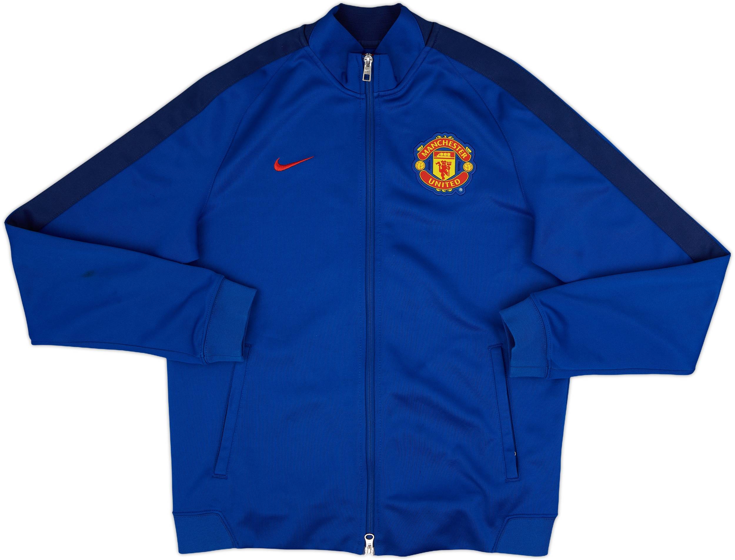 Manchester United Nike FOOTBALL SOCCER Zip TRACK Jacket BLUE