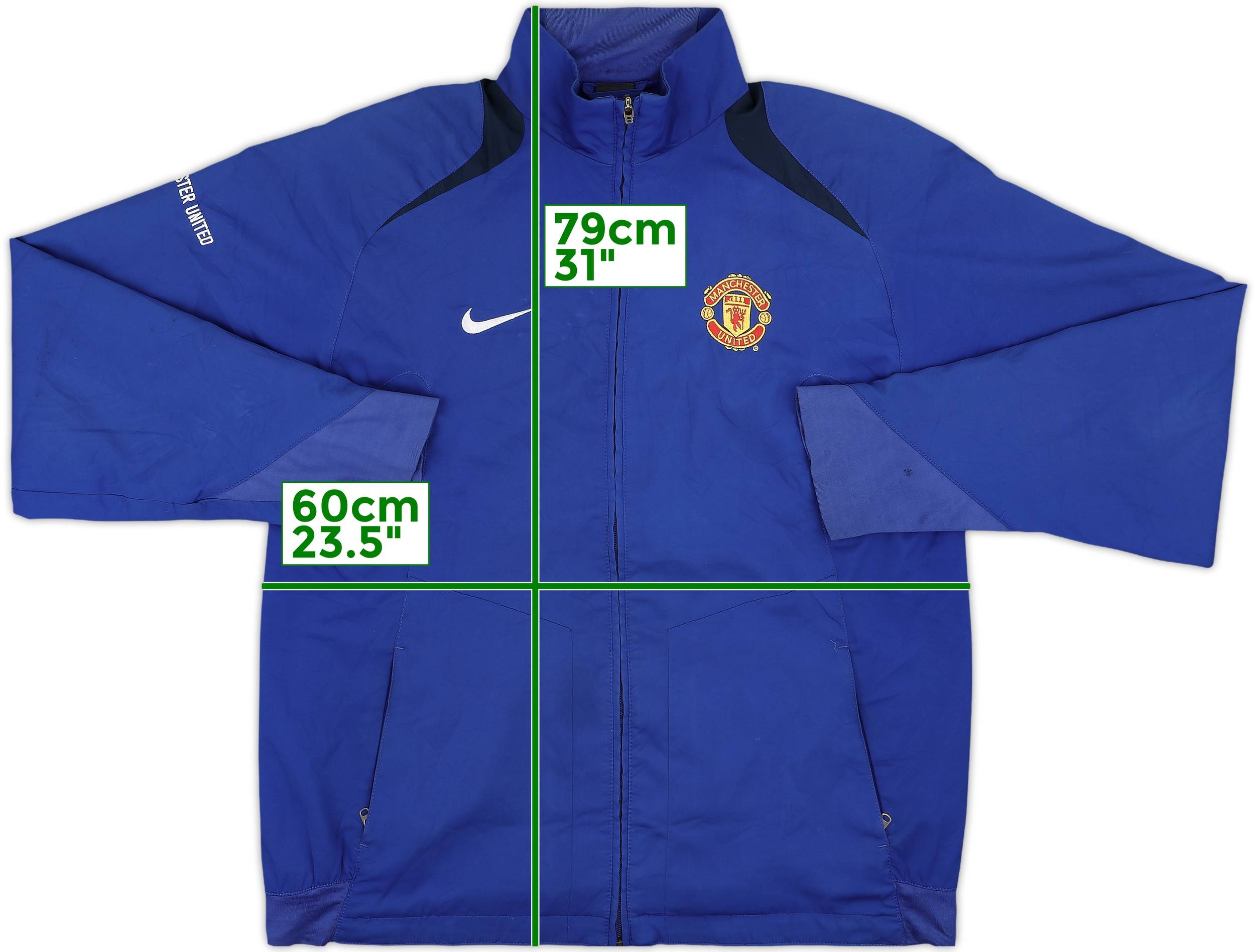 Manchester United Nike FOOTBALL SOCCER Zip TRACK Jacket BLUE