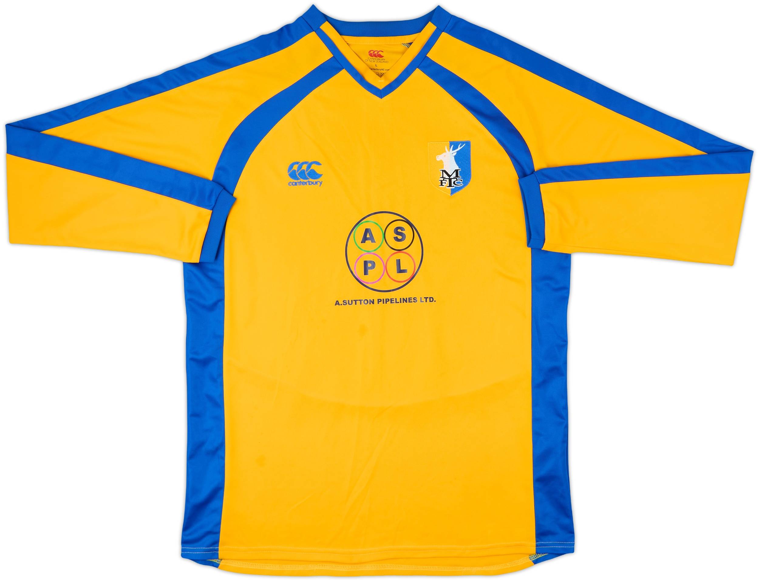 2008-09 Mansfield Town Home L/S Shirt - 8/10 - (L)