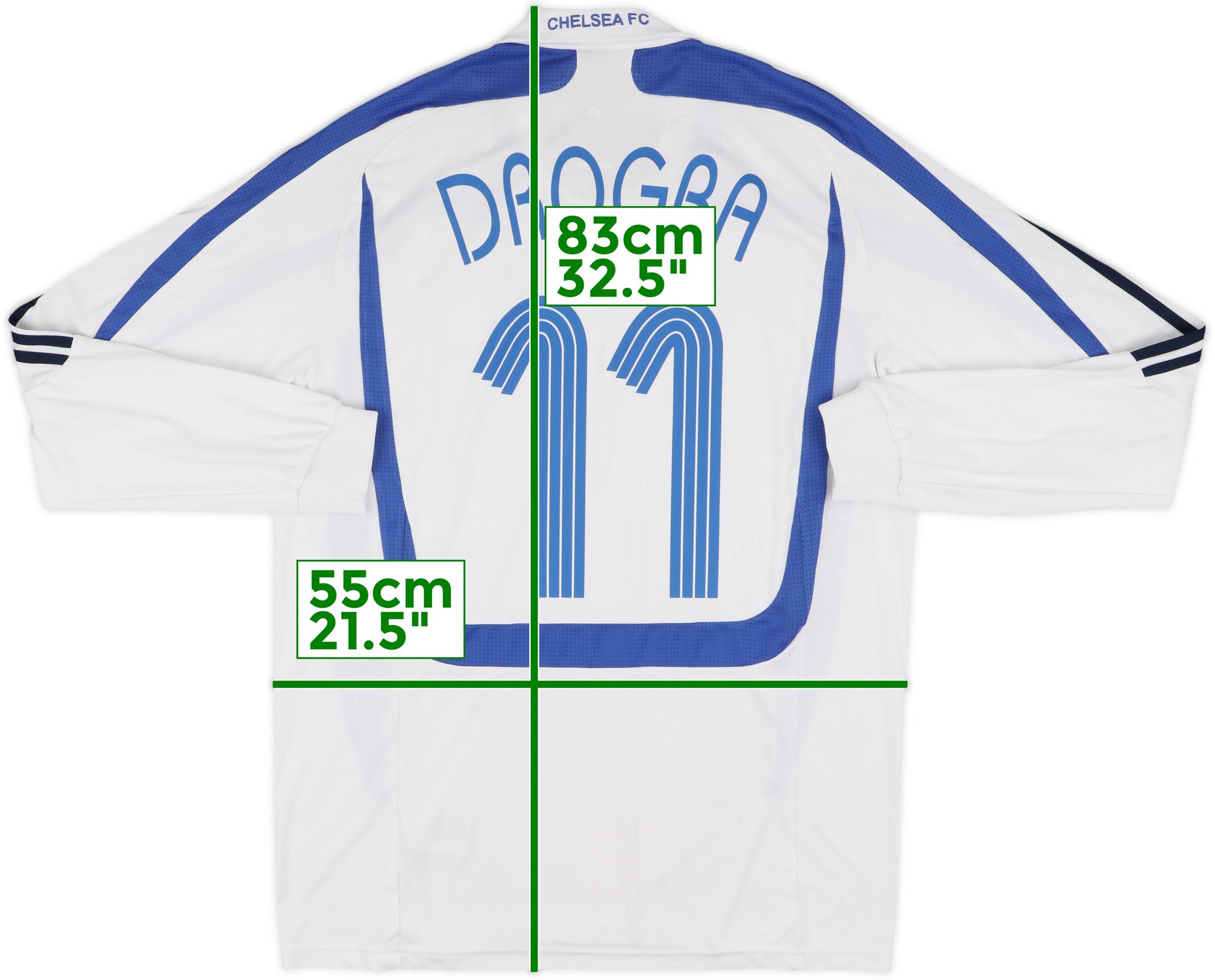 【大学生さま専用】Chelsea FC Drogba 06/08長袖ユニフォーム Vintage Chelsea 06/08 Drogba Long Sleeve Home Jersey Size M