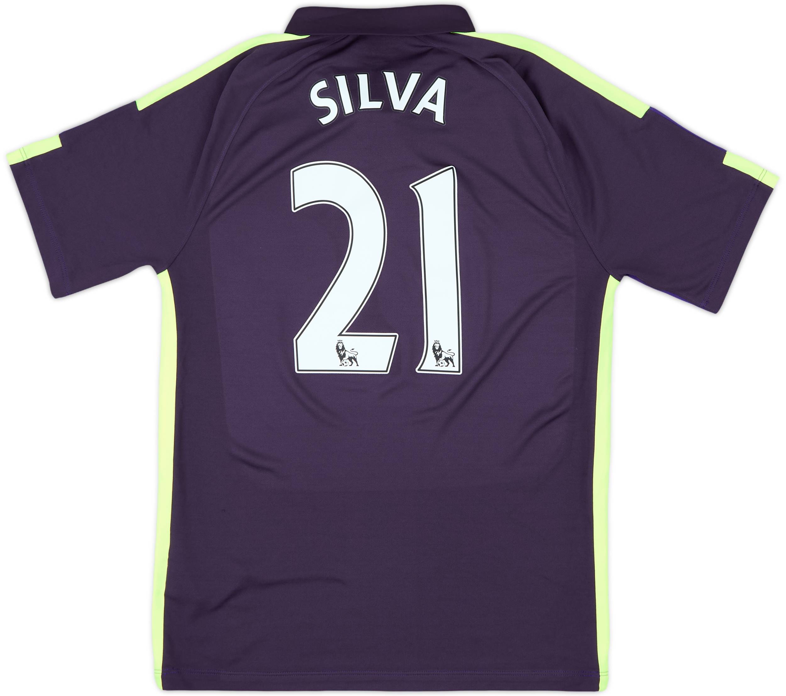 マンチェスター・シティ SILVA 21番 シャツ 2014-15 Manchester City Third Shirt Silva #21 - 8/10 - (M)