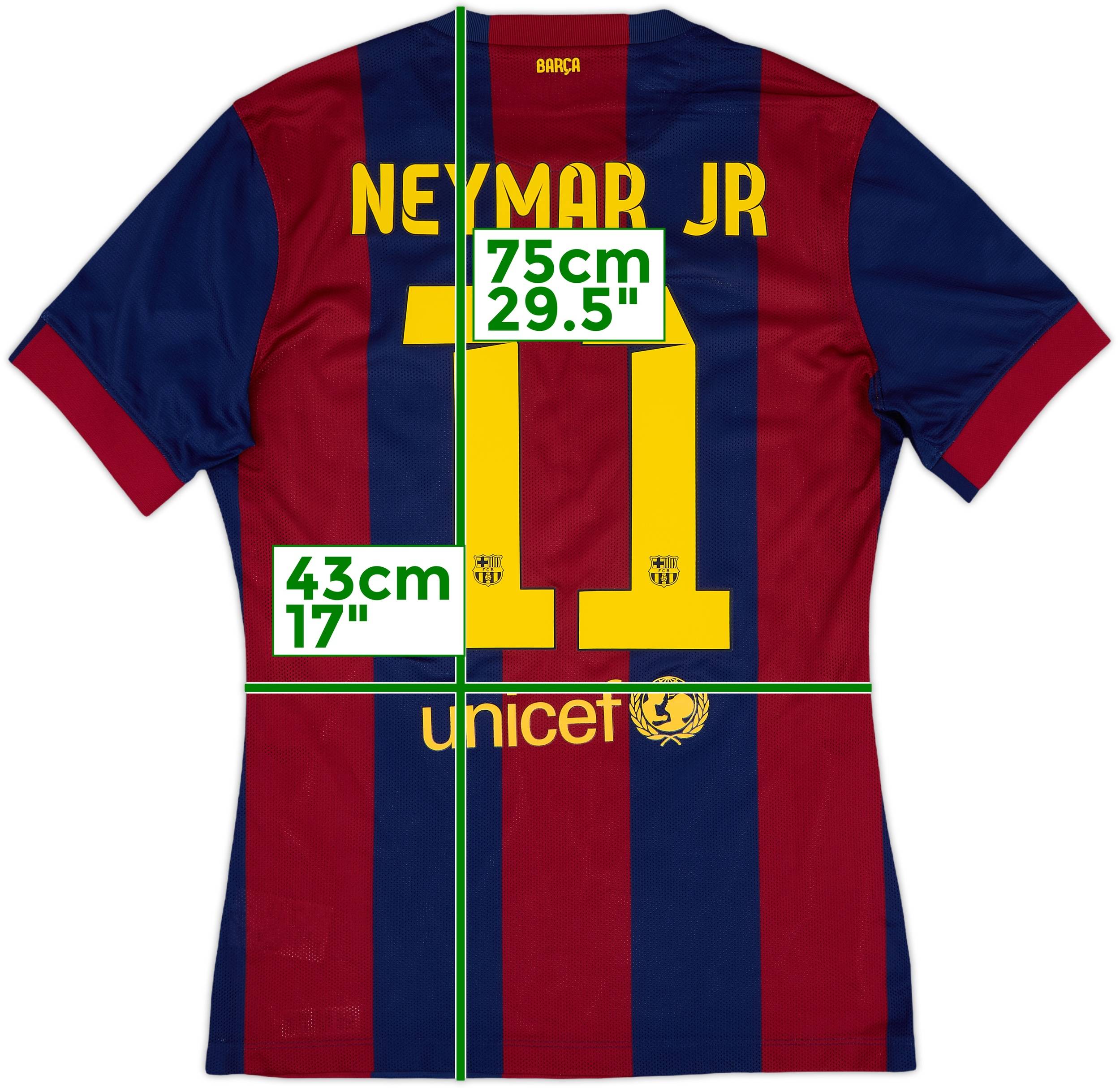FC Barcelona Neymar Jr. 11番シャツ FC Barcelona La Liga Neymar Jr #11 Yth Nvy Shirt Outerstuff