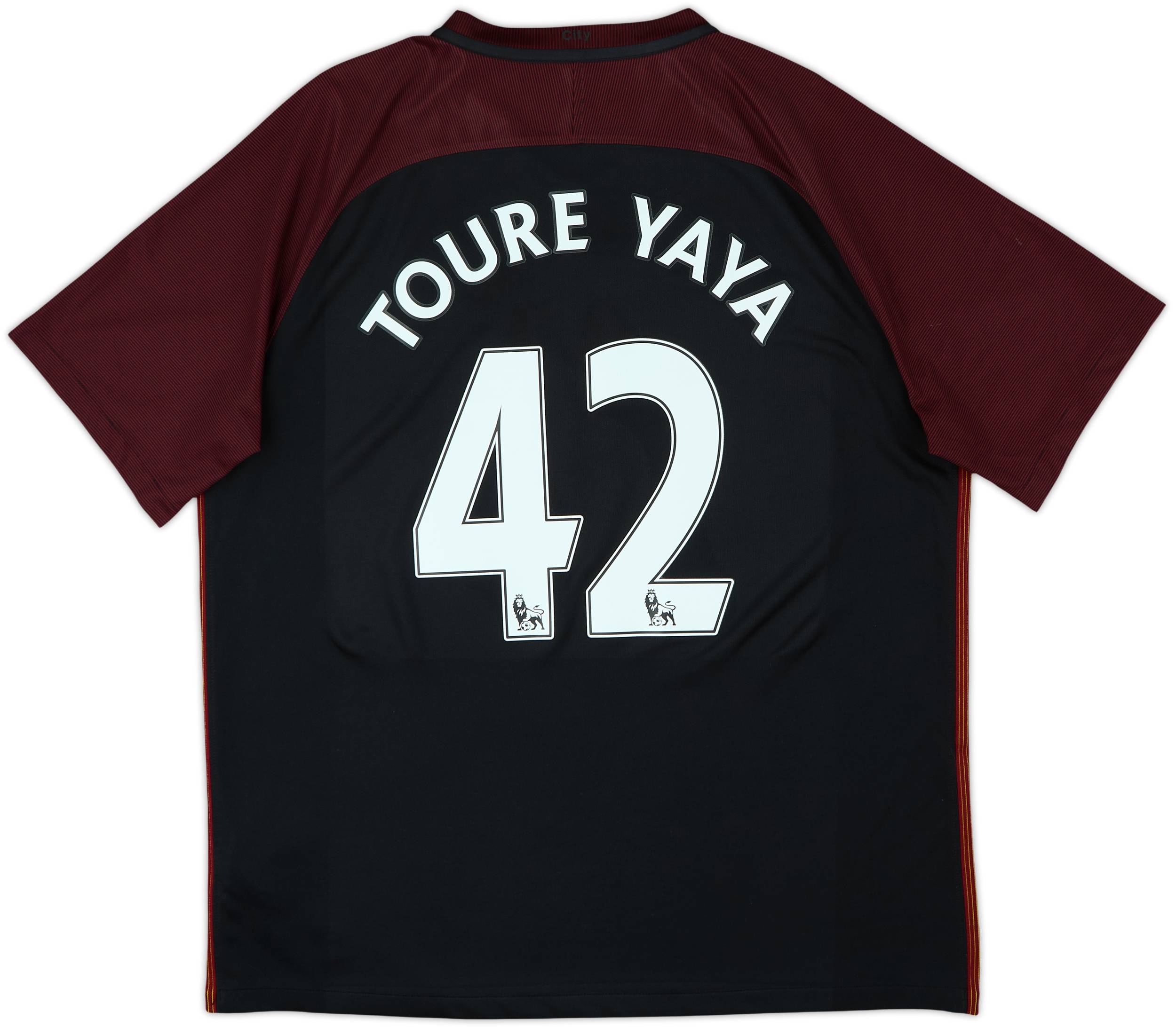 注目ブランドのギフト Yaya Toure Shirt Away City Manchester 2016-17 #42 (XL) - 9/10 - ウェア