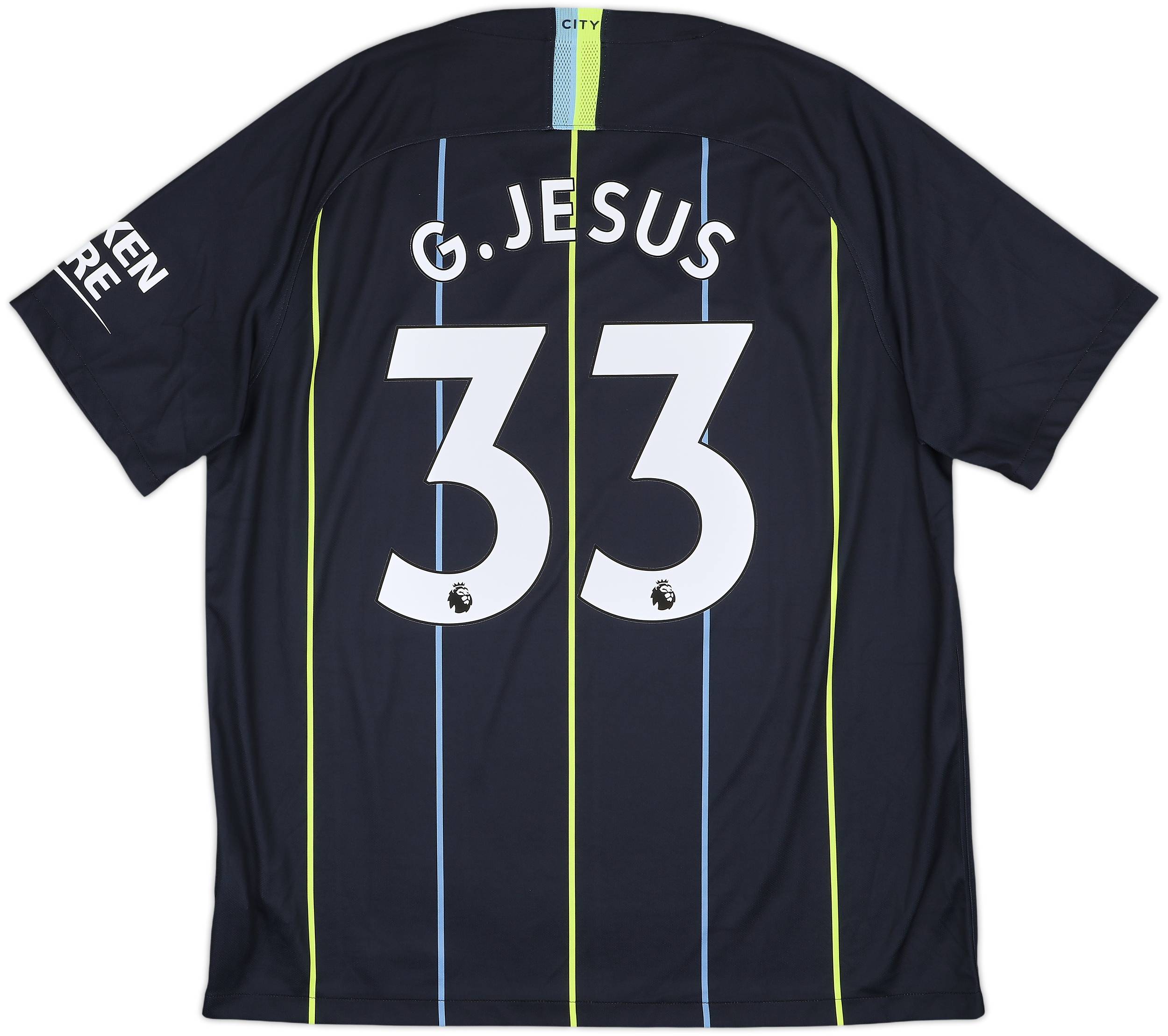 2018-19 Manchester City Away Shirt G. Jesus #33 - 9/10 - (XL)