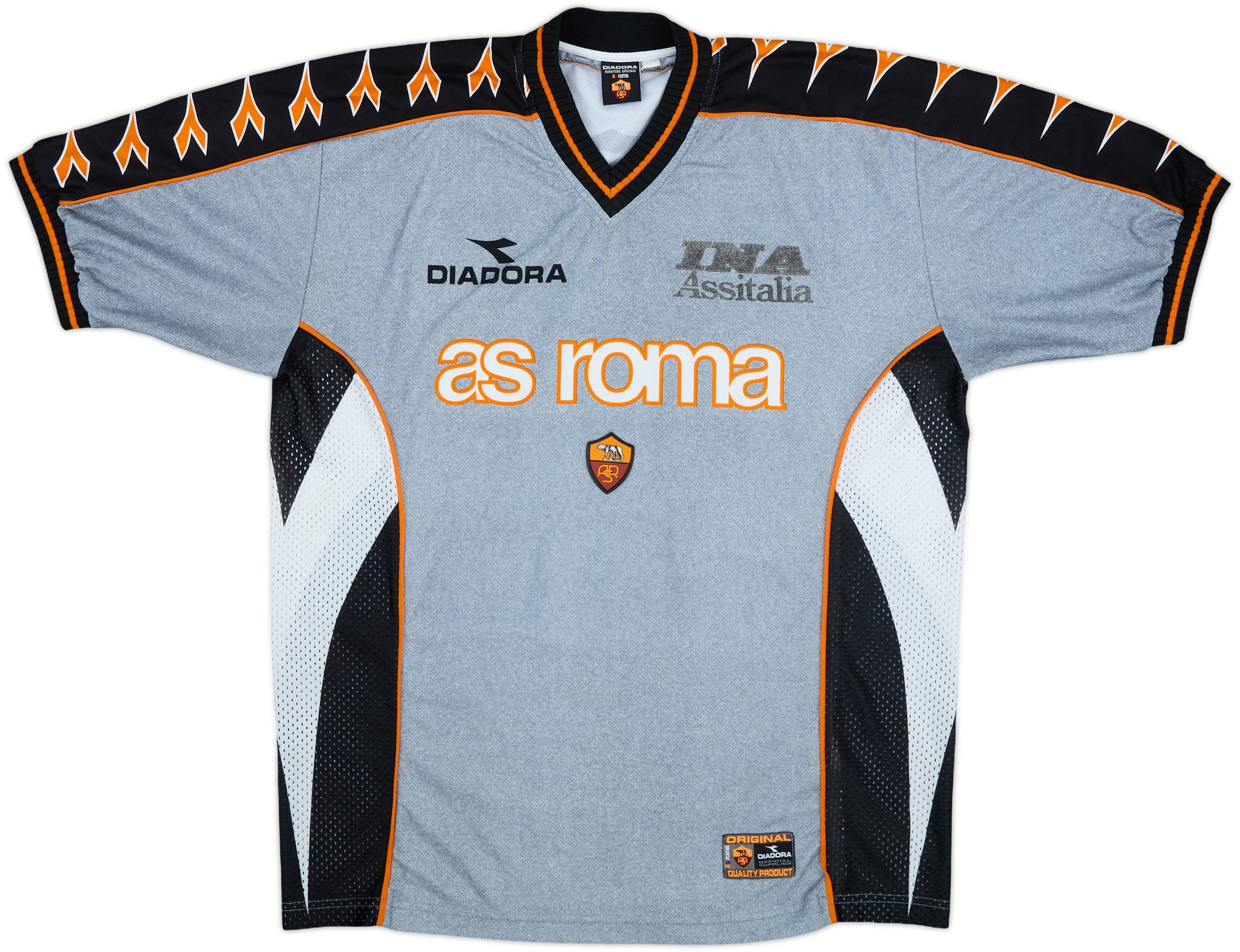 1999-00 Roma Diadora Training Shirt - 7/10 - (XL)