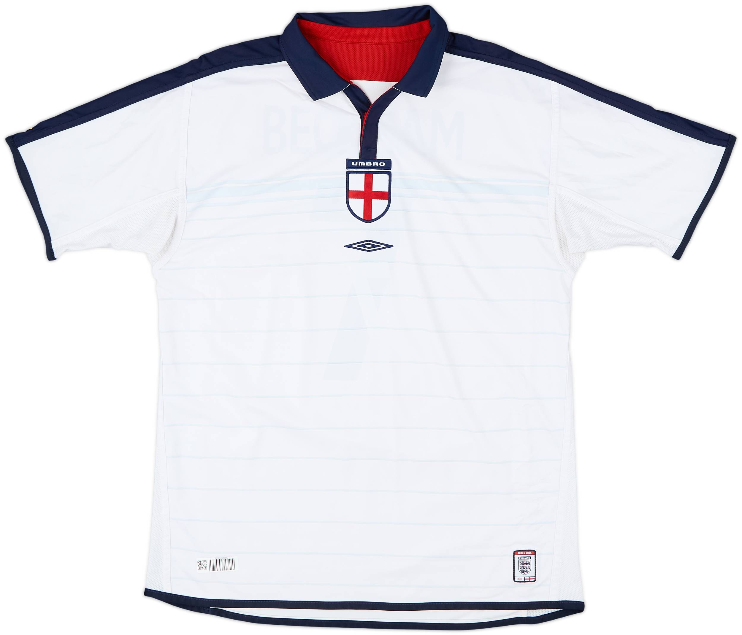 2003-05 England Home Shirt Beckham #7 - 5/10 - (L)