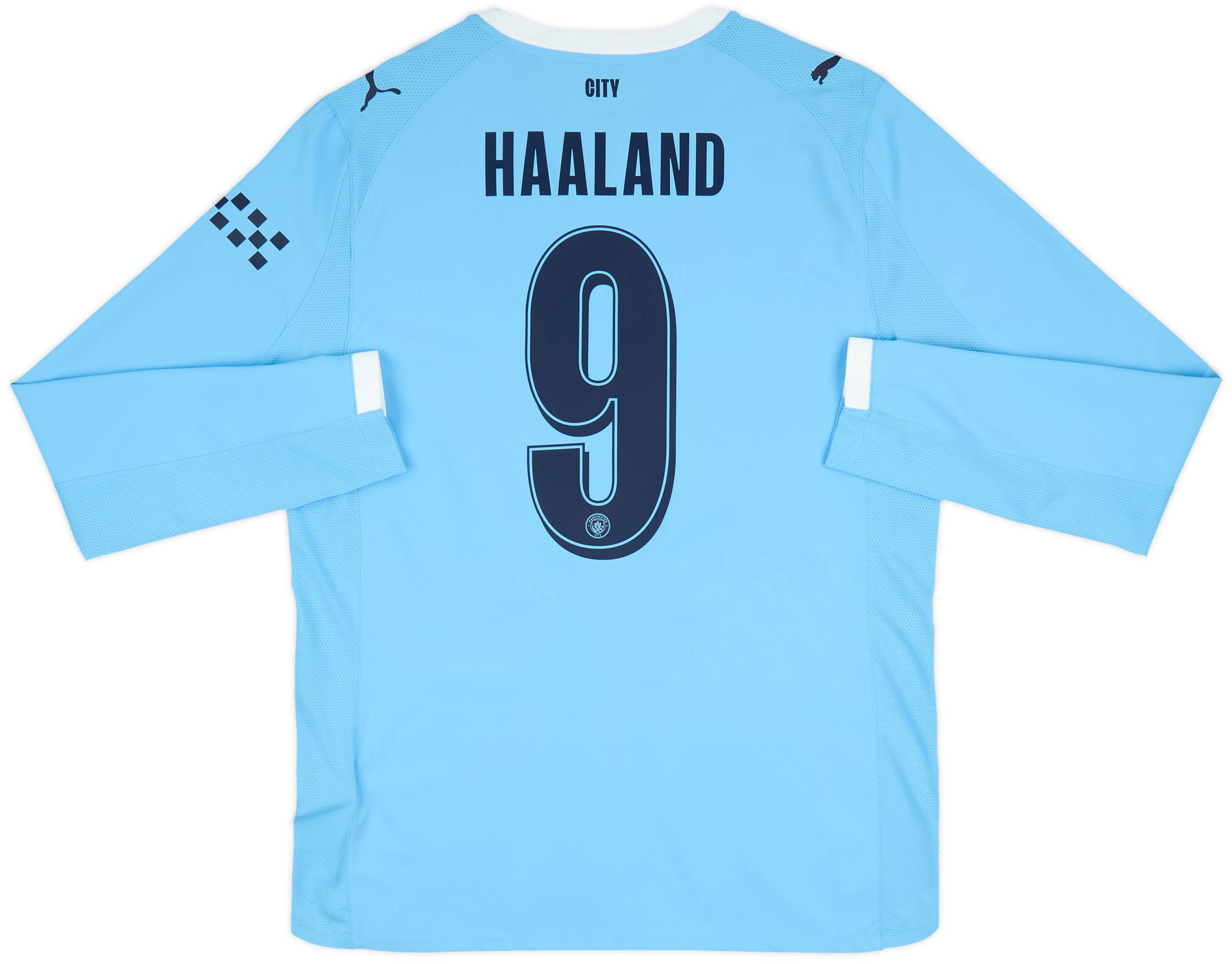 2025-26 Manchester City Authentic Home L/S Shirt Haaland #9