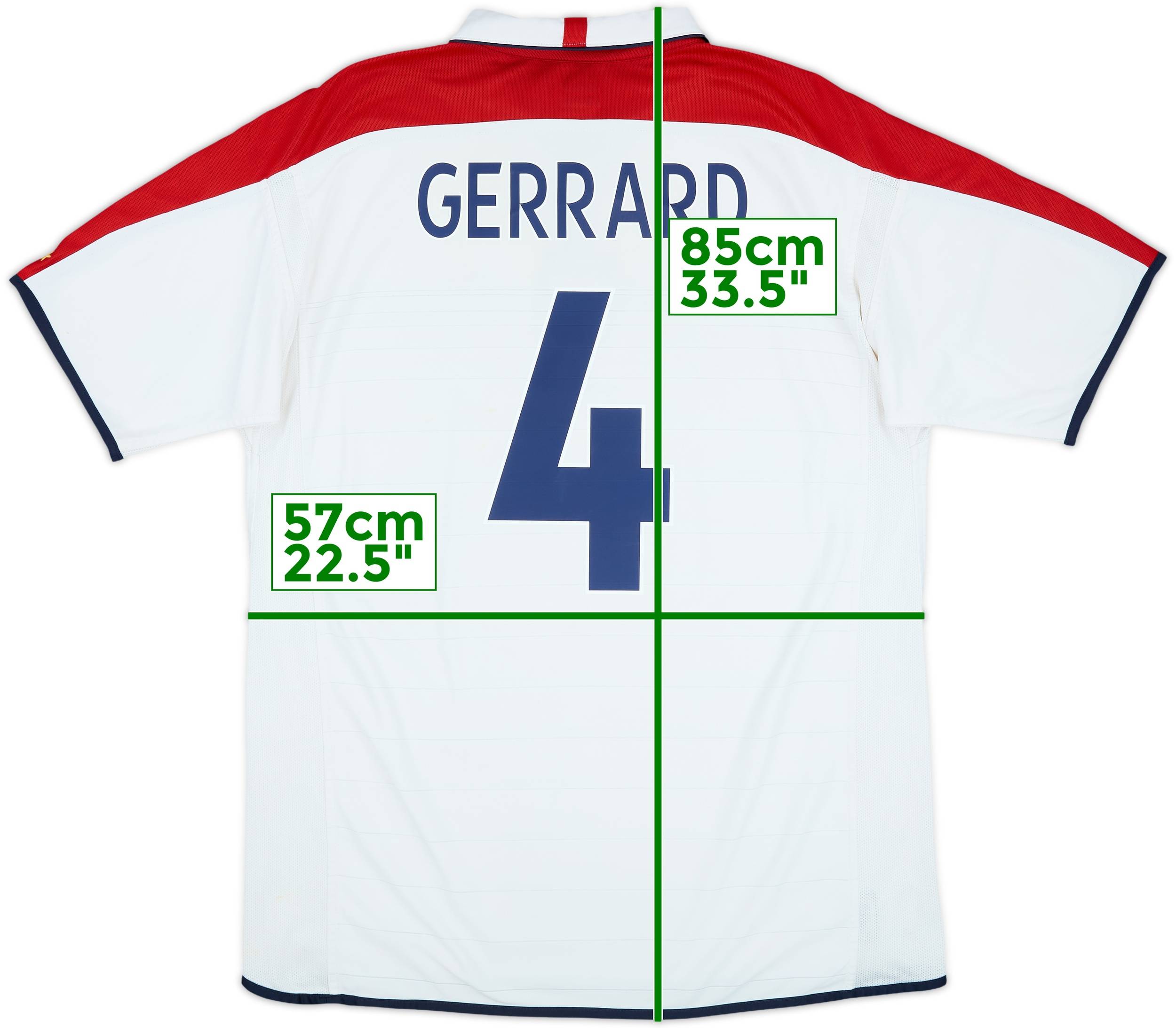 2003-05 England Home Shirt Gerrard #4 - 6/10 - (XL)