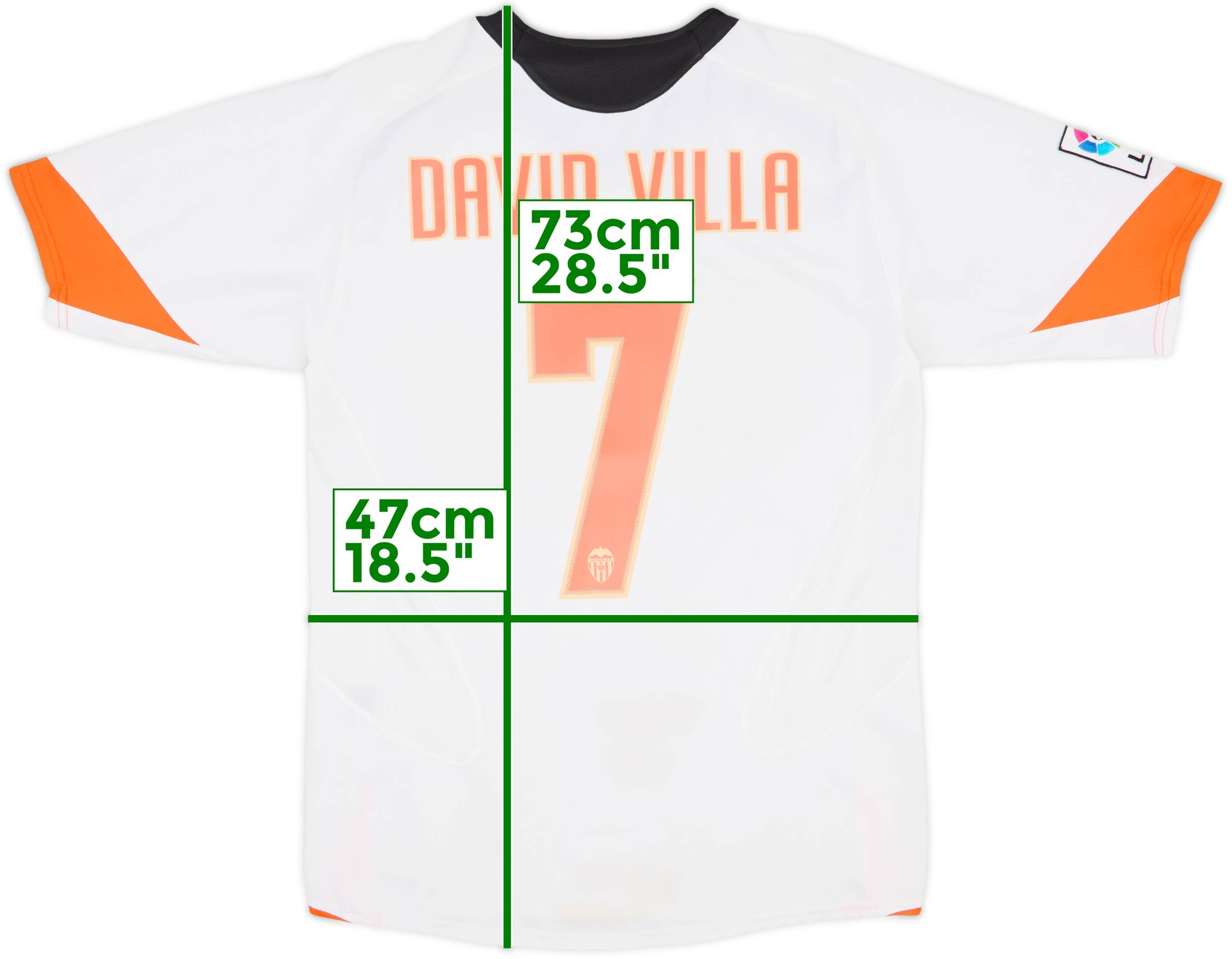 Valencia CF David Villa 7 ホームジャージ M