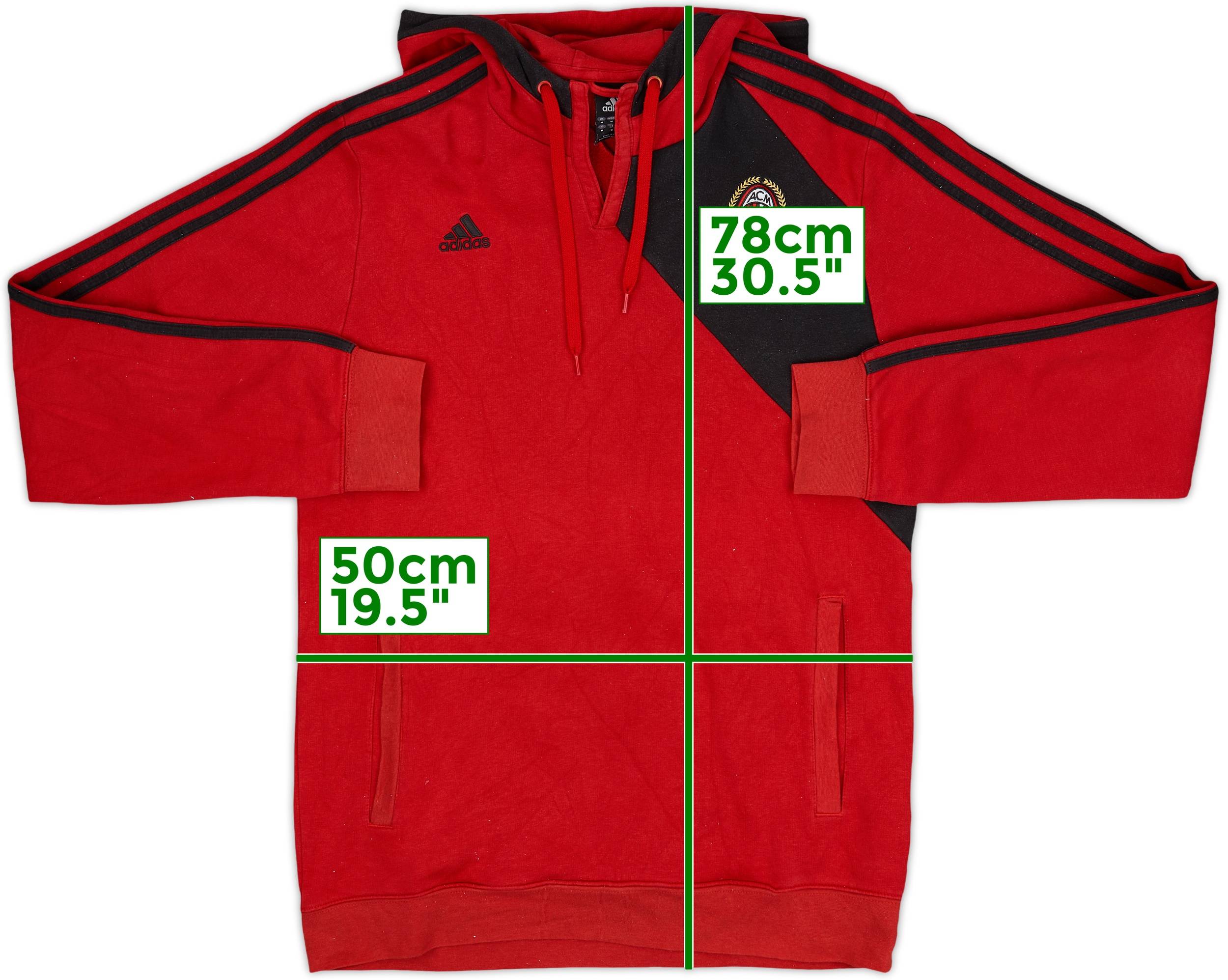 2010-11 AC Milan adidas Hooded Top - 7/10 - (M)