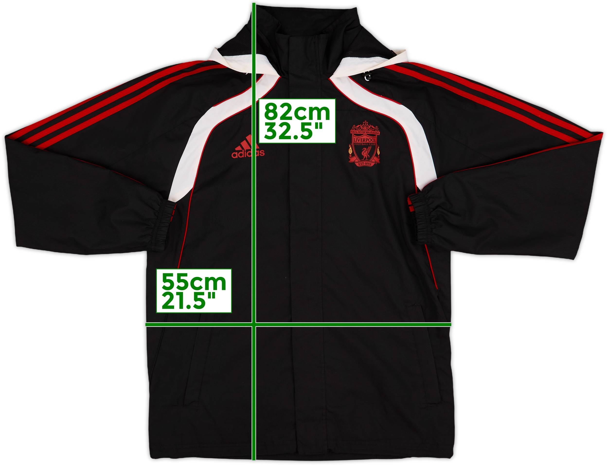 2009-10 Liverpool adidas Hooded Rain Jacket - 9/10 - (M/L)