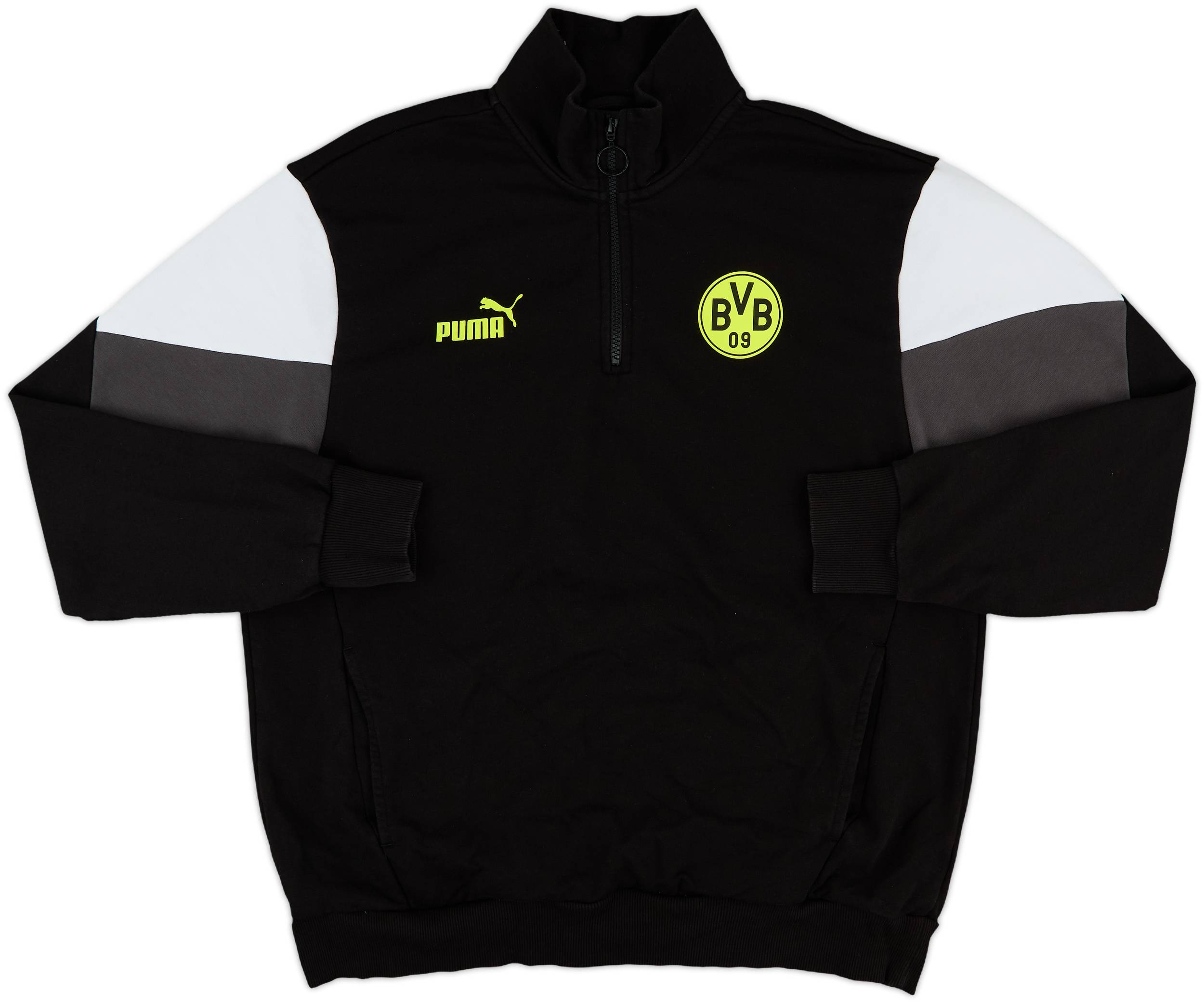 Puma Borussia Dortmund サッカージャージ L 2021-22 Borussia Dortmund Puma FtblCulture 1/4 Zip Training