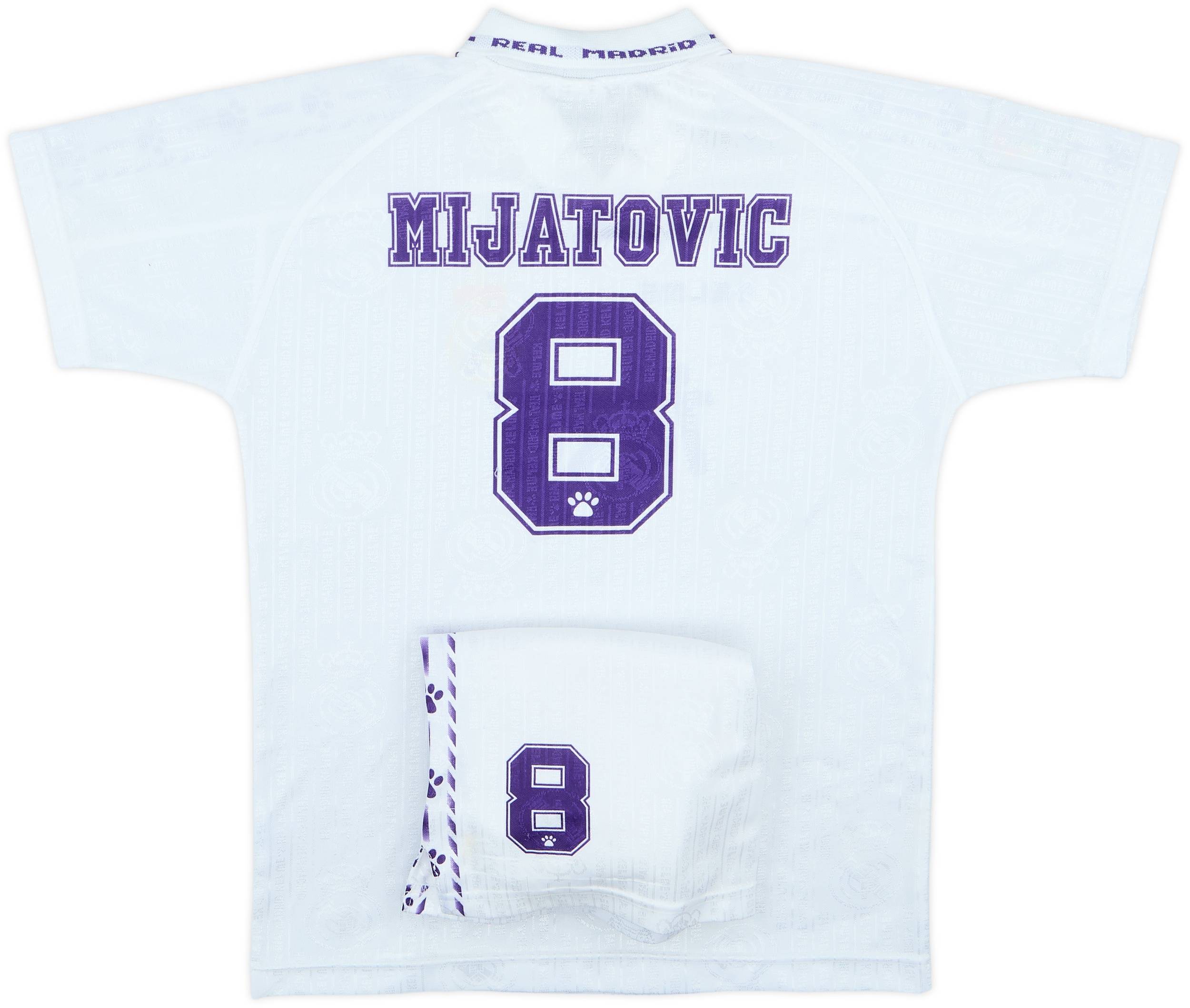 1996-97 Real Madrid Home Shirt & Shorts Mijatovic #8 - 9/10 - (M.Boys)