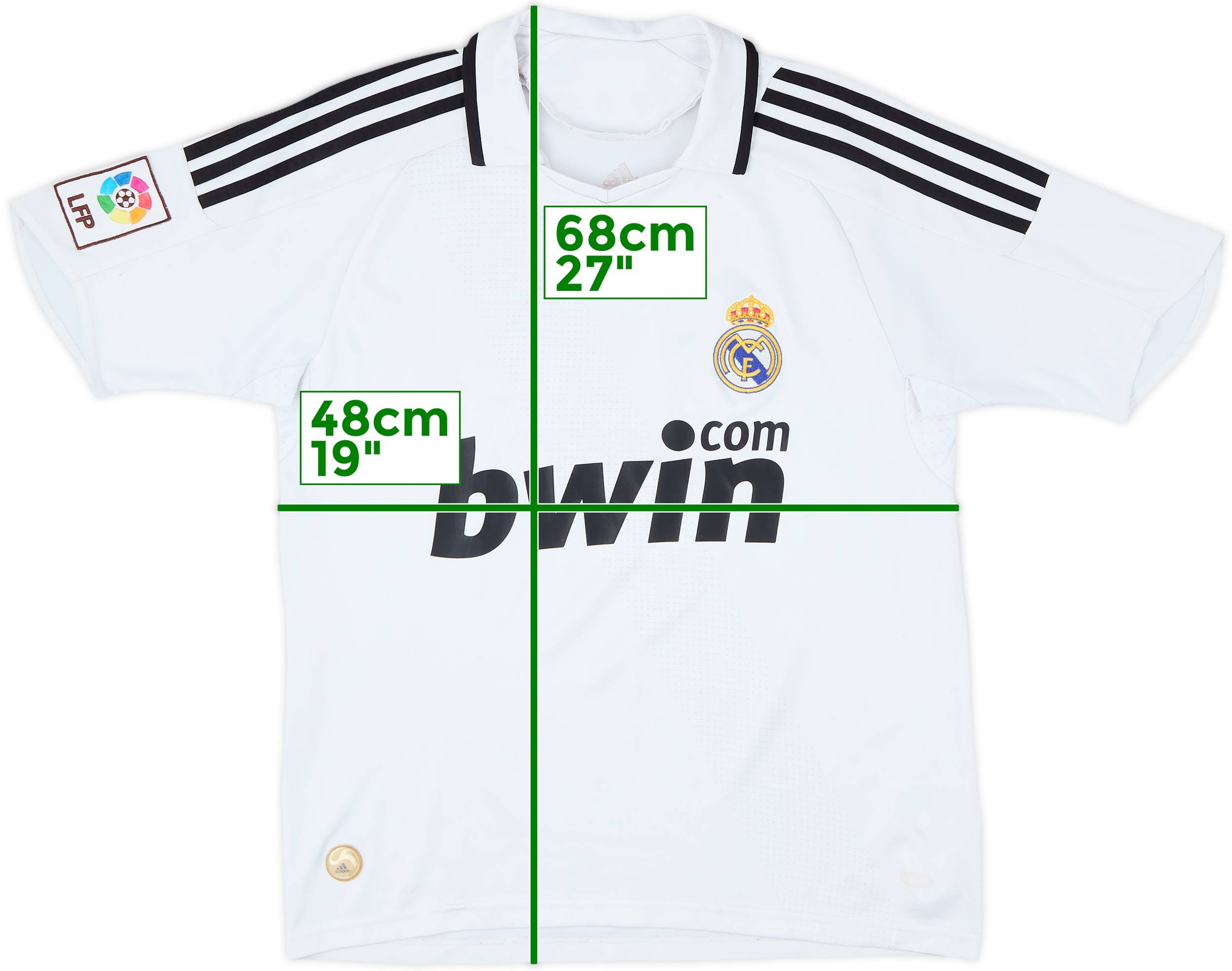 2008-09 Real Madrid Home Shirt - 5/10 - (XL.Boys)
