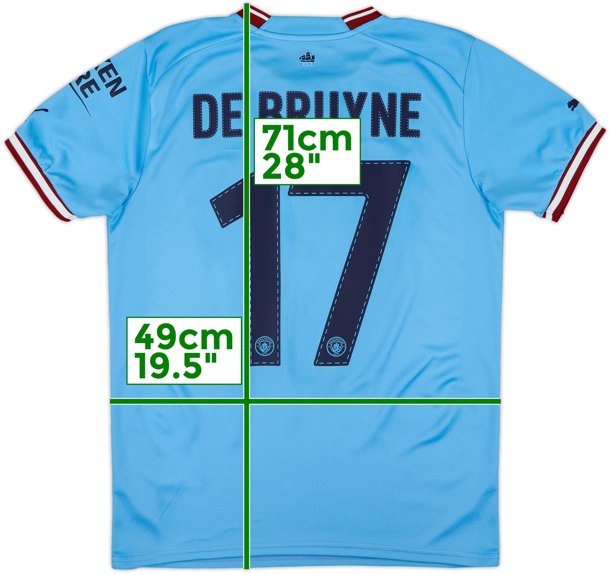 人気提案 Shirt Home City Manchester 2022-23 De (S) - 8/10 - #17 Bruyne ウェア