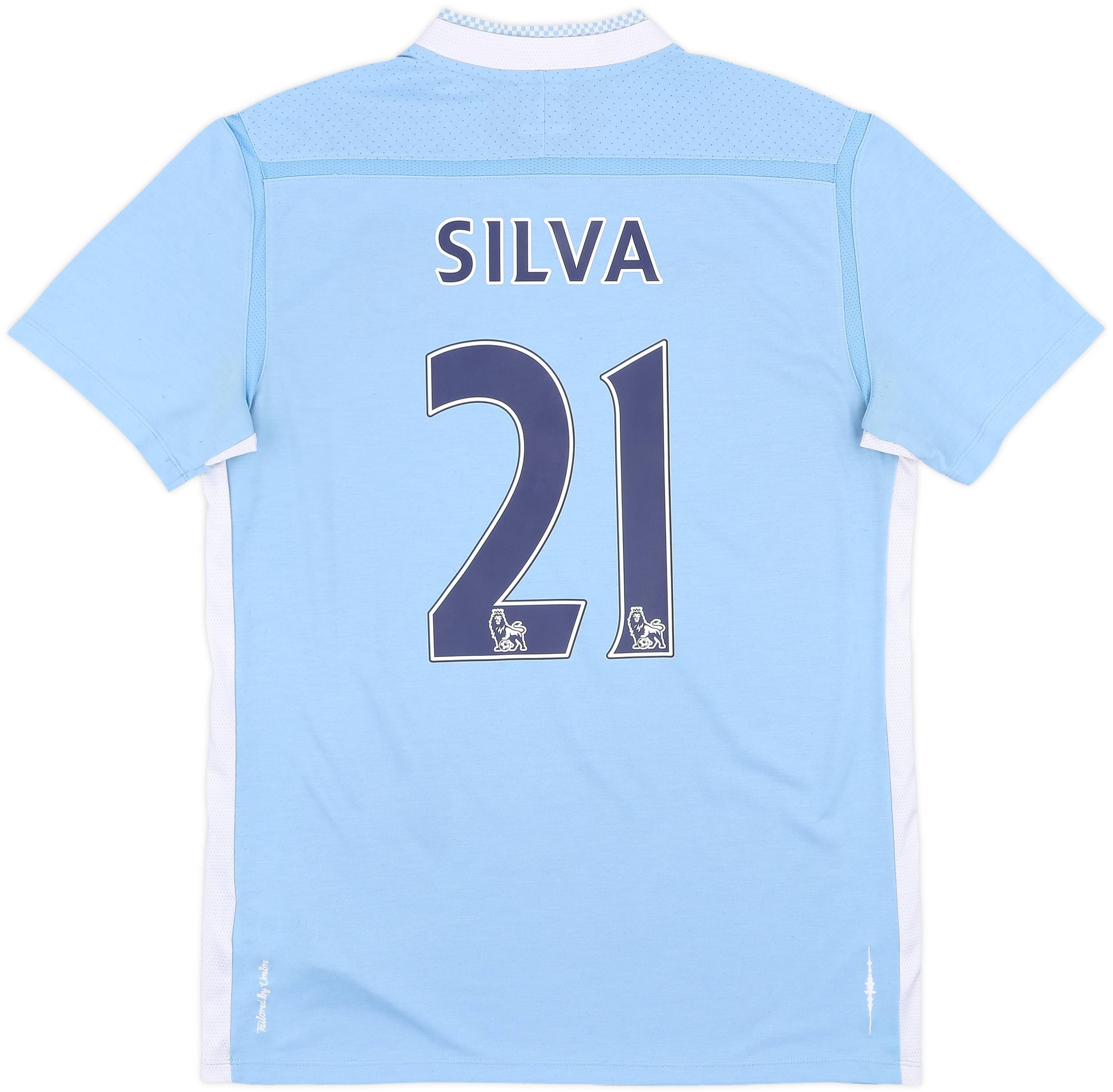 2011-12 Manchester City Home Shirt Silva #21 - 8/10 - (M)
