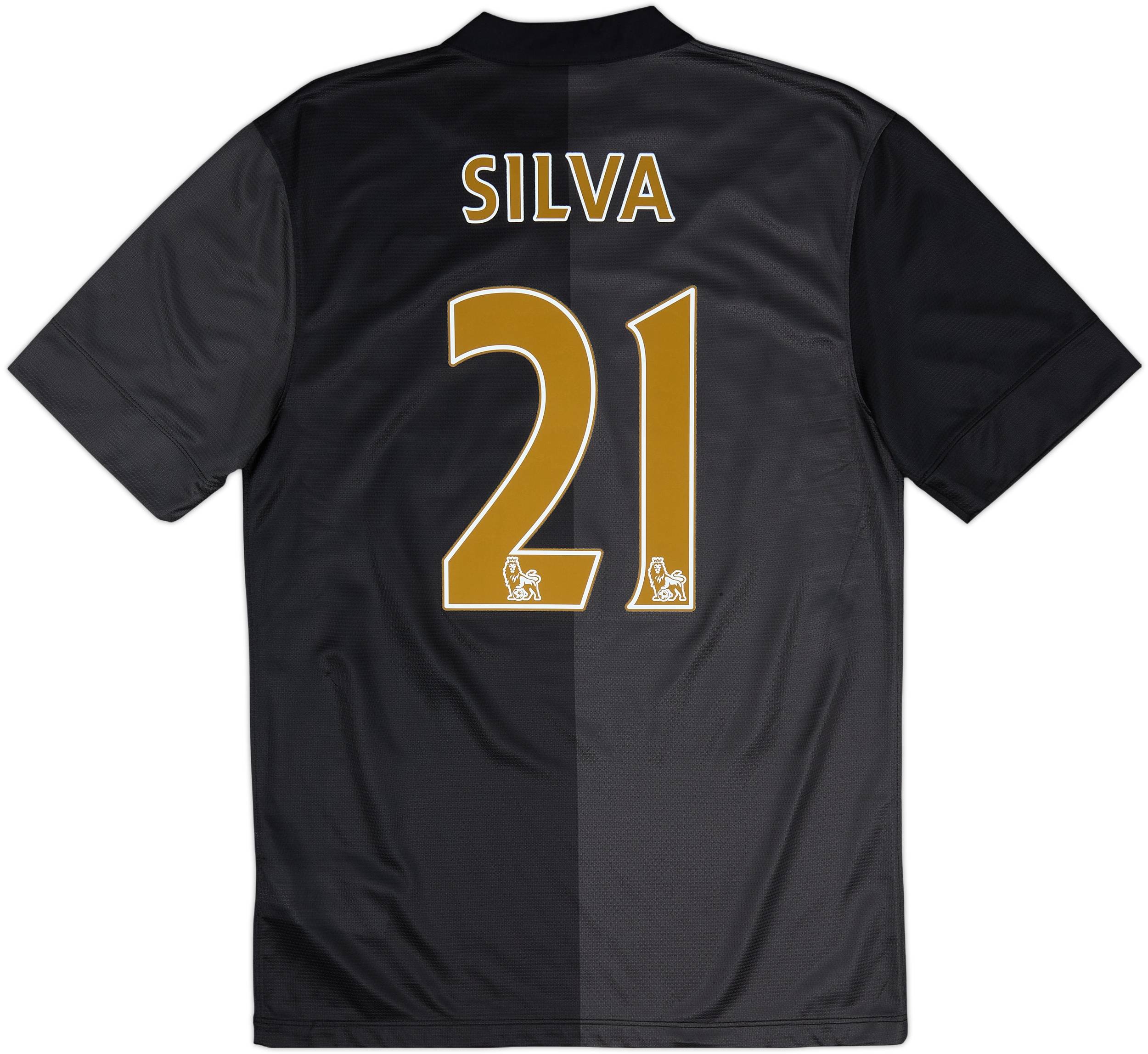 2013-14 Manchester City Away Shirt Silva #21 - 7/10 - (S)