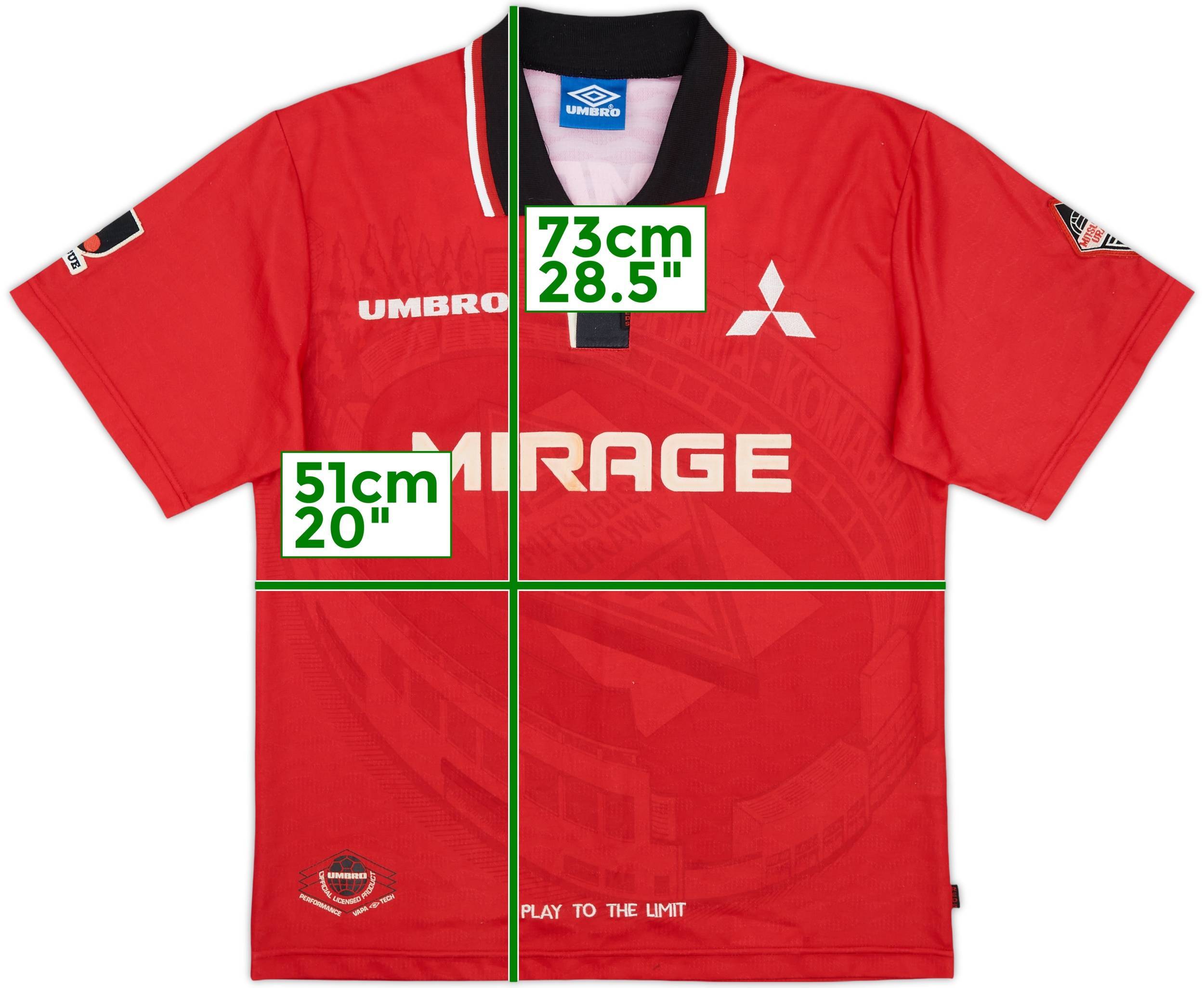 印象のデザイン 1997 Urawa Red Diamonds Home Shirt - 7/10 - (S) 応援グッズ