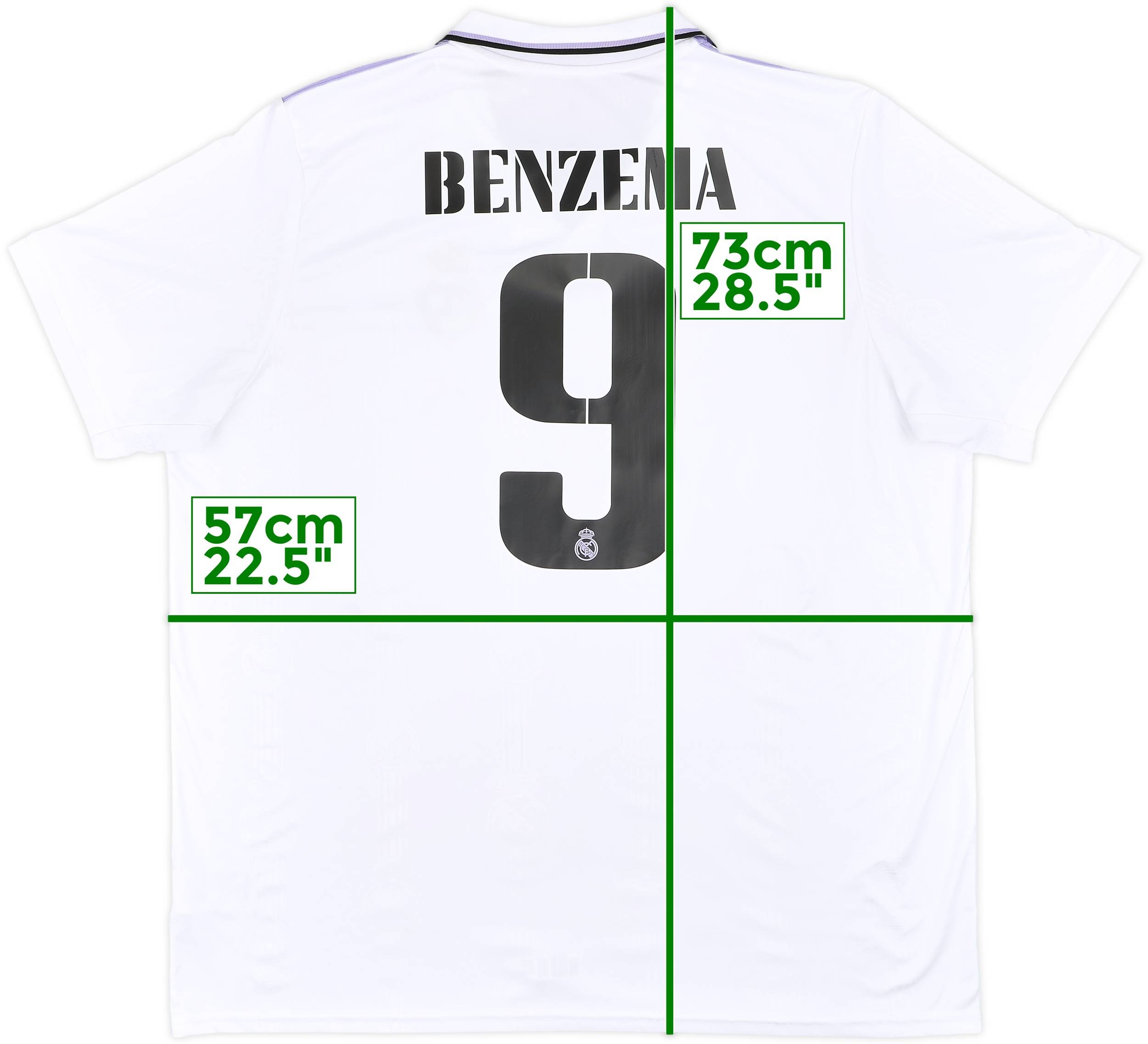 人気ブランドバ40代 Real 2022-23 Madrid (XXL) - 9/10 - #9 Benzema Shirt Home ウェア