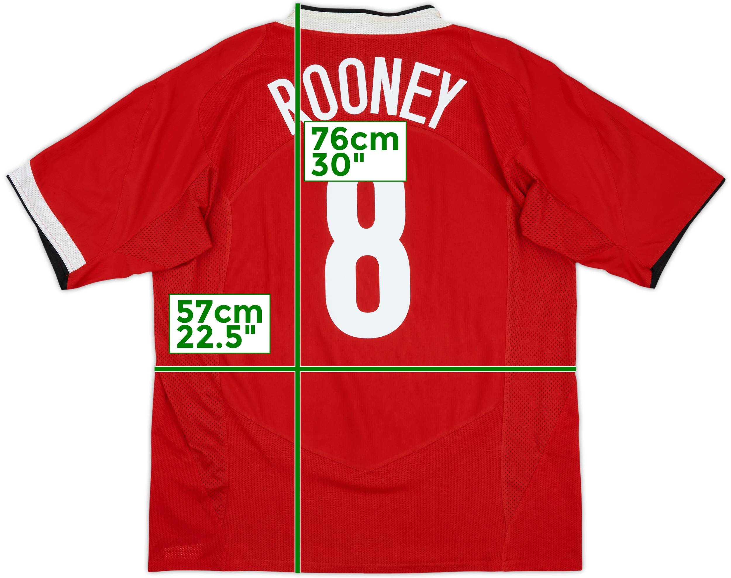 2006-07 Manchester United Home Shirt Rooney #8 - 5/10 - (M)