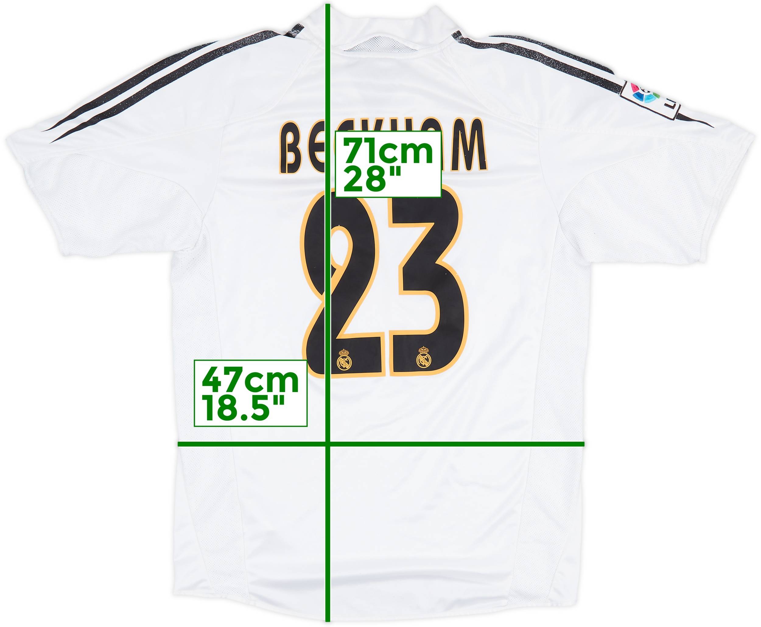 2004-05 Real Madrid Home Shirt Beckham #23 - 6/10 - (S)