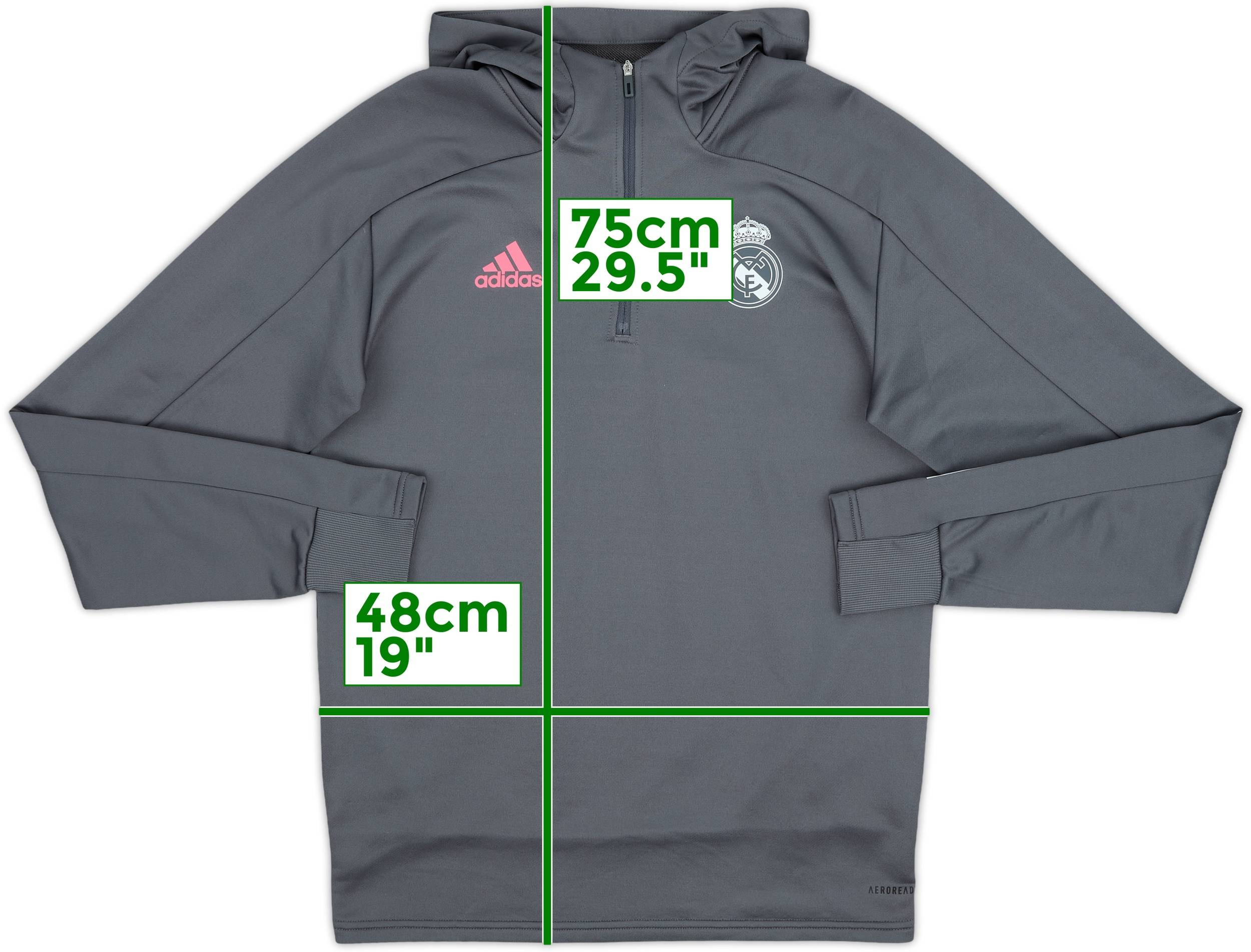 adidas Real Madrid ジャージ M 2020-21 Real Madrid adidas 1/4 Zip Hooded Drill Top - 9/10 - (M)