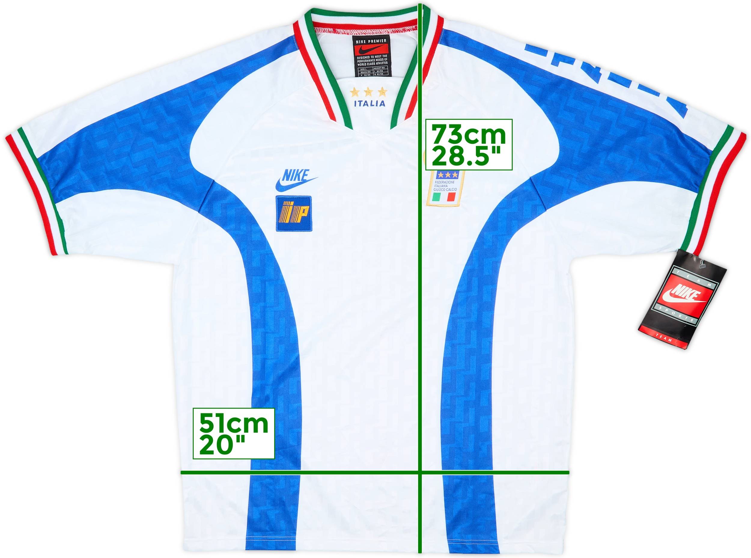 NIKE　96〜97 イタリア代表　トレーニング　長袖　シャツ 1996-97 Italy Nike Training Shirt (L)