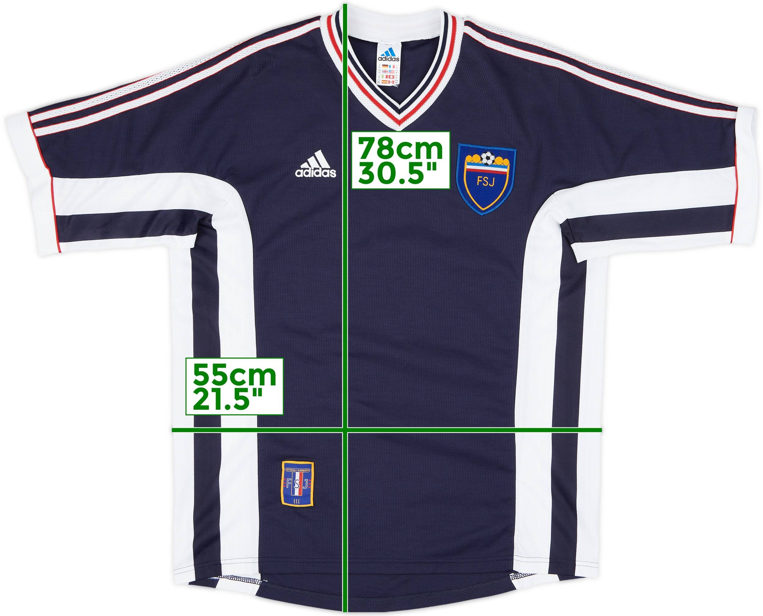 大きい割引 1998-99 Yugoslavia (M) - 9/10 - #21 Ognjenovic Shirt Home ウェア