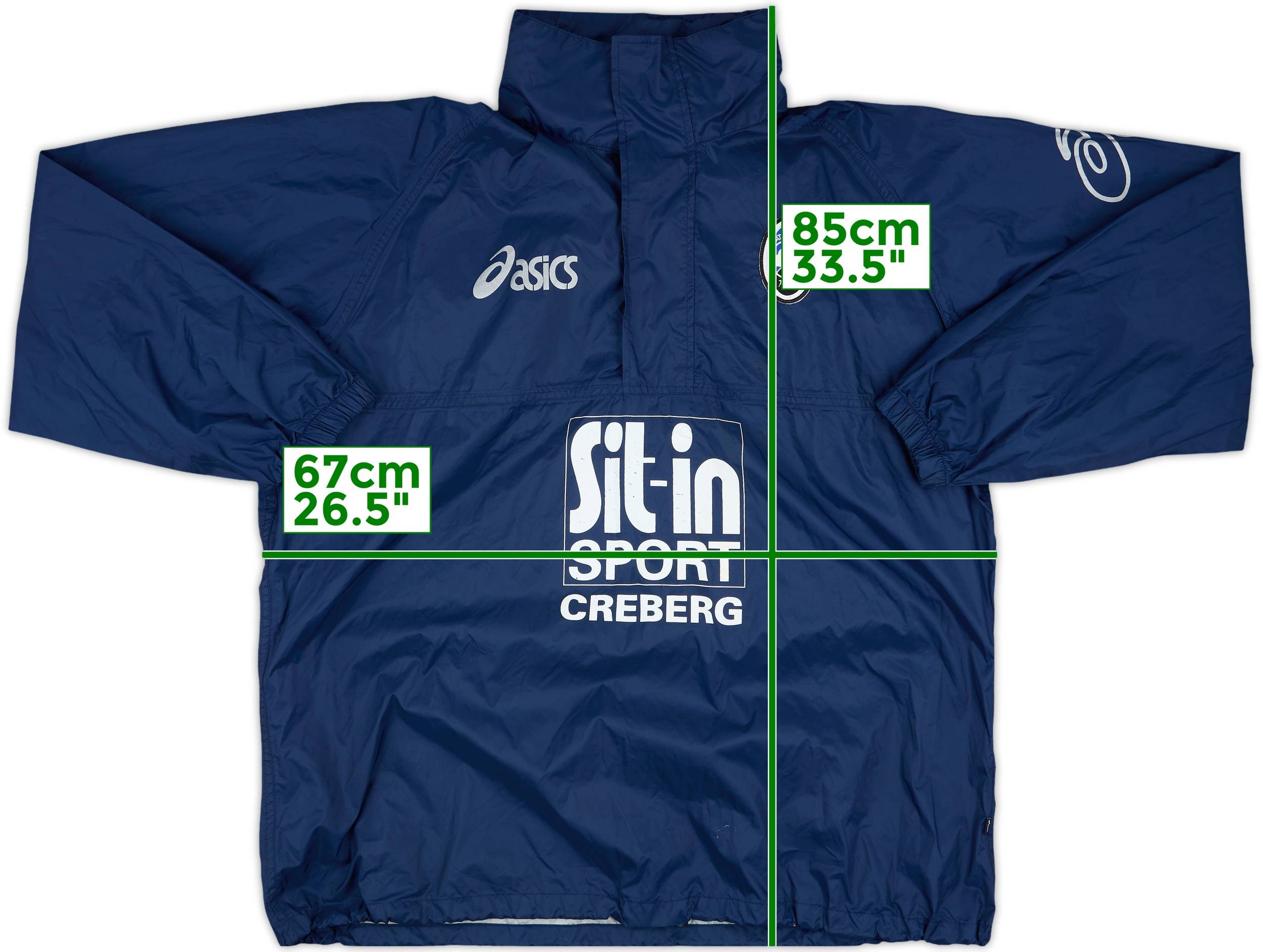 2002-03 Atalanta Asics 1/4 Zip Rain Jacket - 7/10 - (XXL)