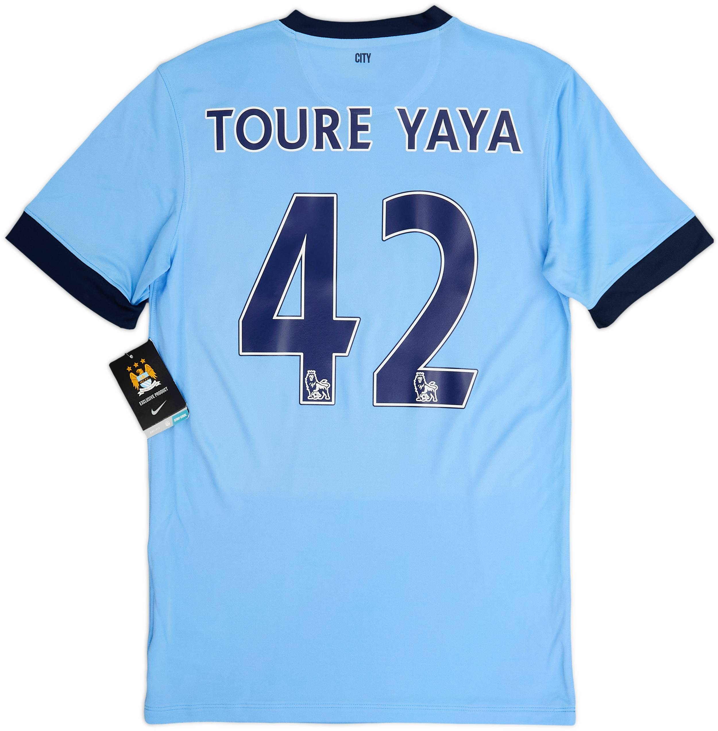 2014-15 Manchester City Home Shirt Toure Yaya #42 (S)