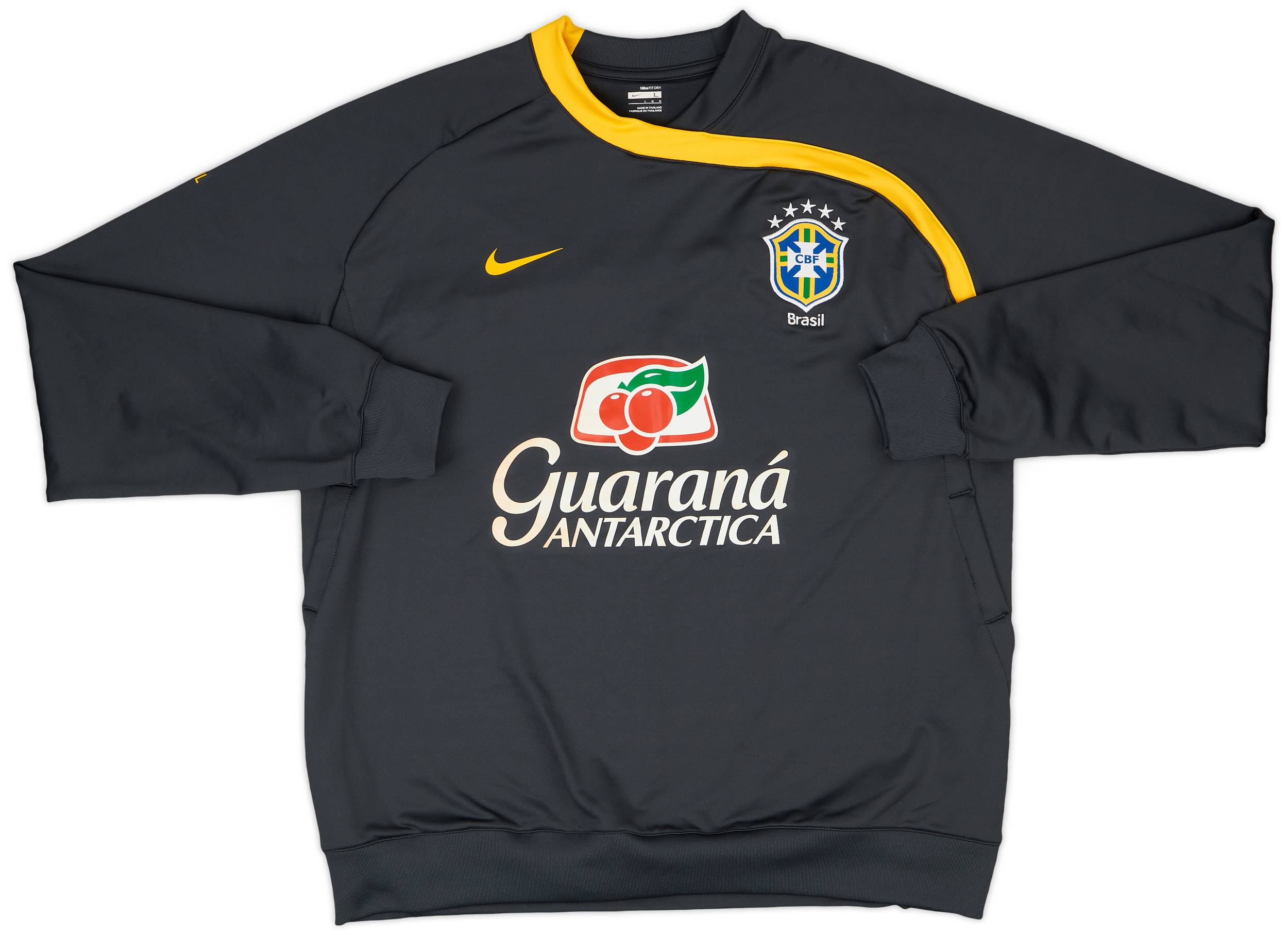 2008-09 Brazil Nike Player Issue Sweat Top - 8/10 - (L)