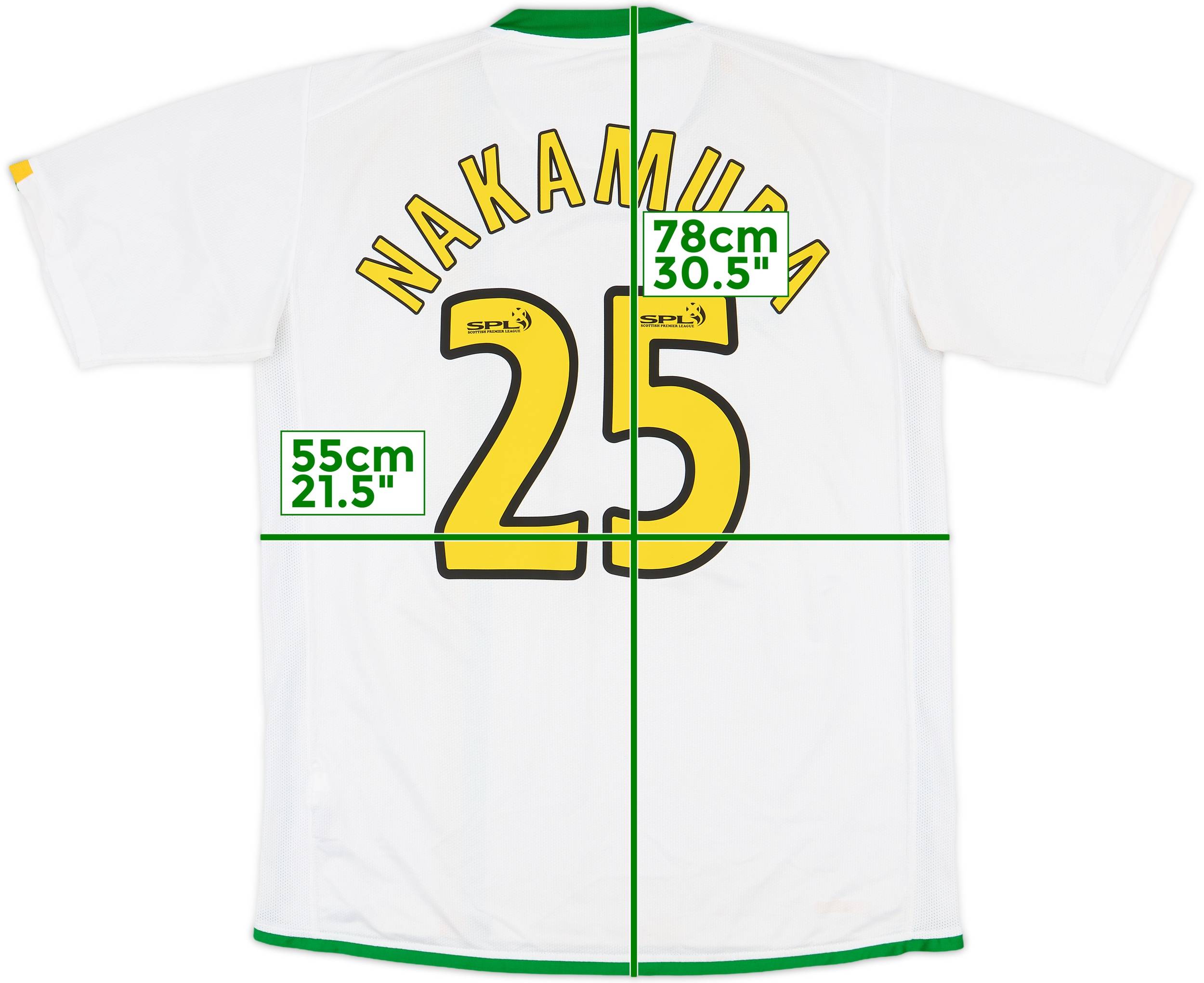 2006-08 Celtic European Shirt Nakamura #25 - 8/10 - (L)